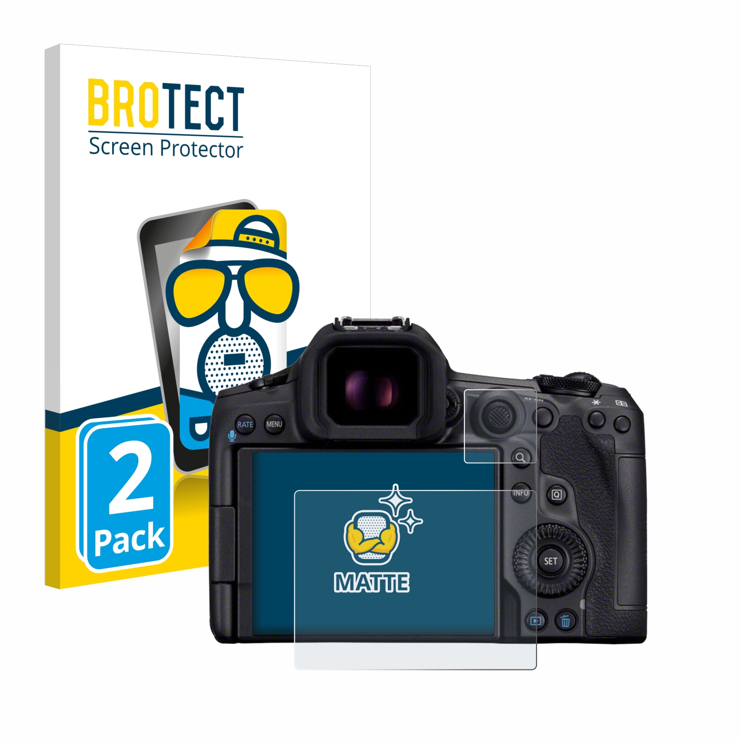2x BROTECT Entspiegelungs-Folie pro Canon EOS R5 Mark II