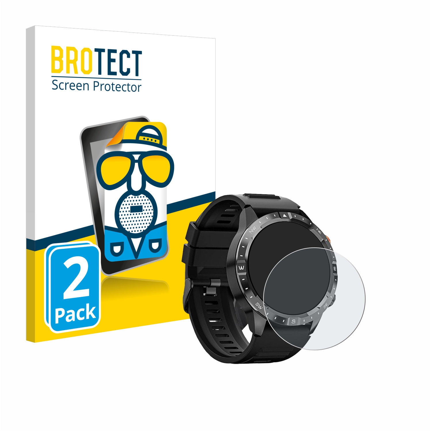 2x BROTECT Entspiegelungs-Folie pro Sanorum Smartwatch 1.43