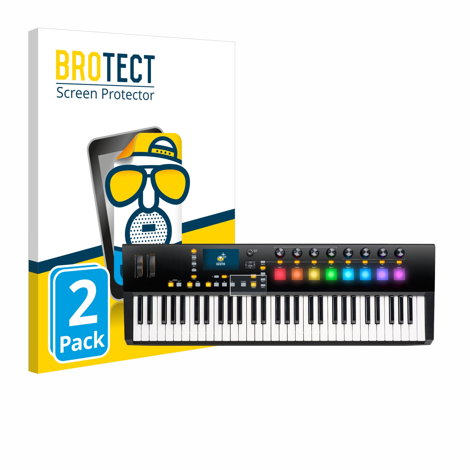 2x BROTECT Entspiegelungs-Folie pro Akai Advance 61