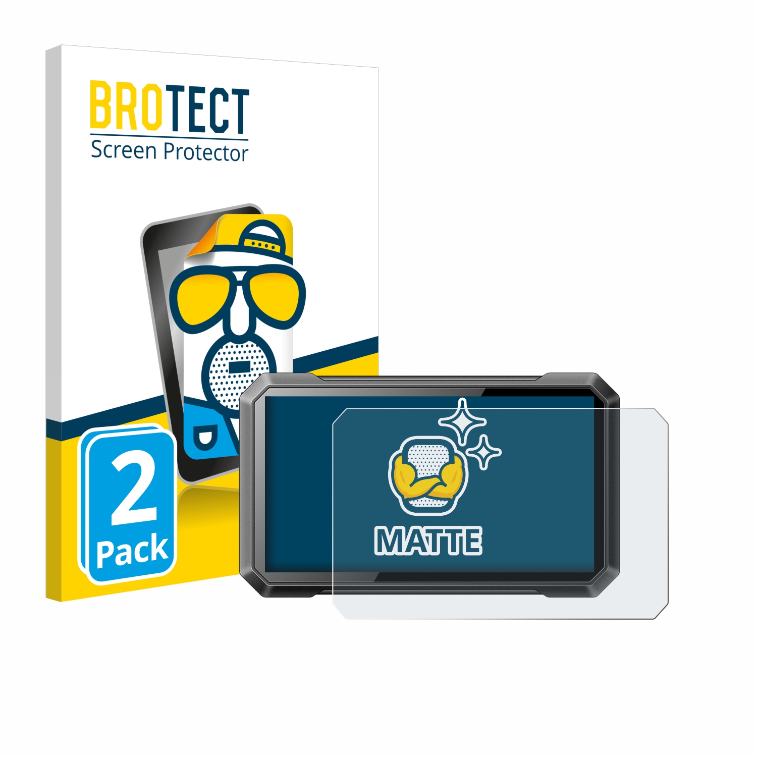 2x BROTECT Entspiegelungs-Folie pro Ricoel Motorcycle CarPlay C7 II