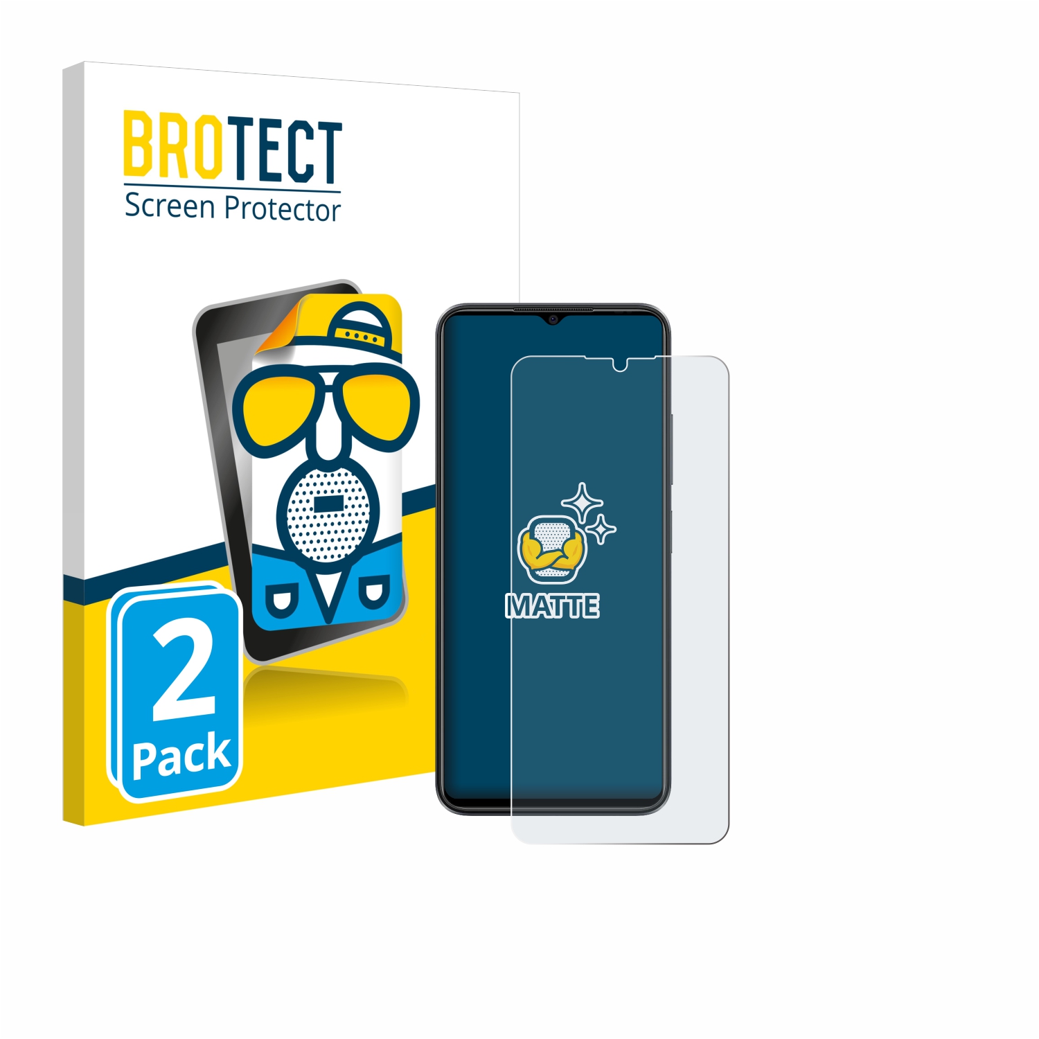 2x BROTECT Entspiegelungs-Folie pro ZTE Blade A54