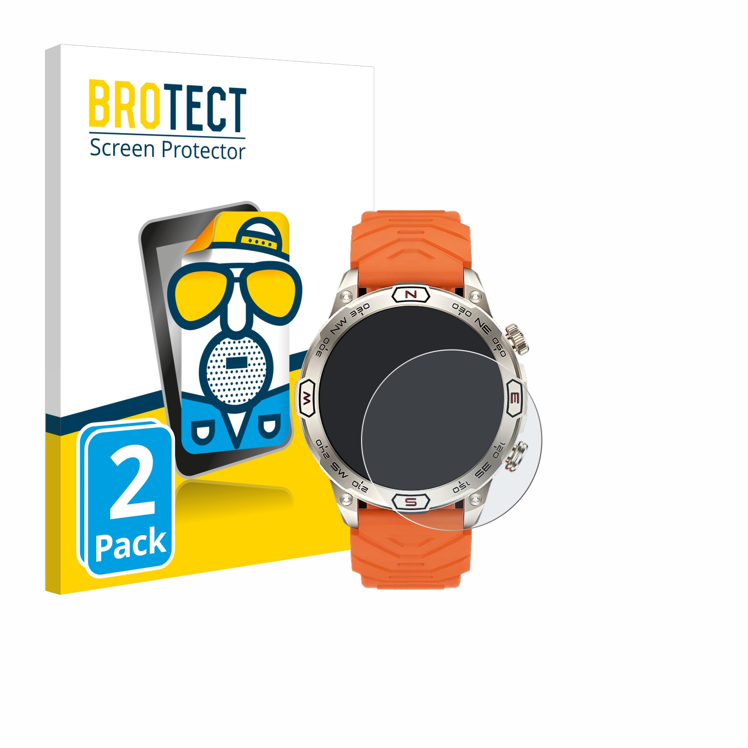 2x BROTECT Entspiegelungs-Folie pro Bytelike Smartwatch 1.43