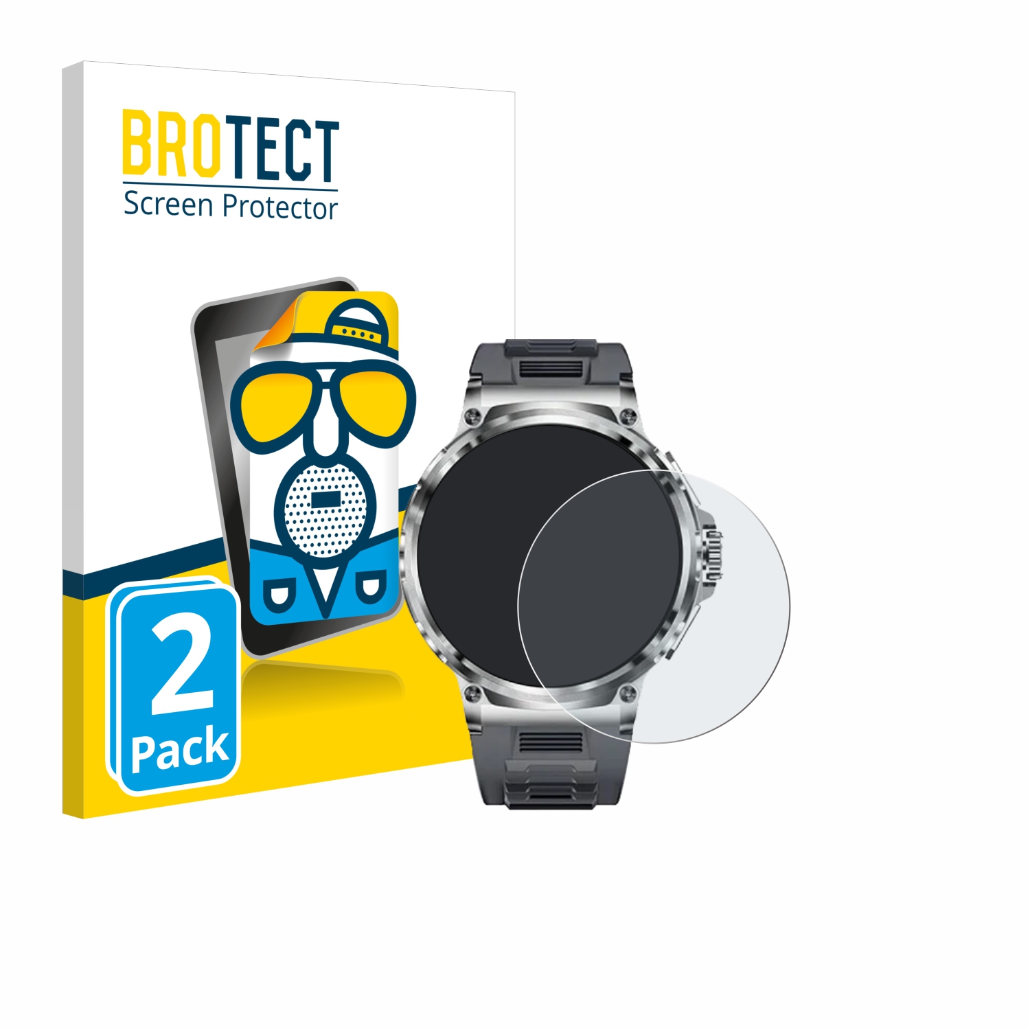 2x BROTECT Entspiegelungs-Folie pro Smartwatch V69 1.85