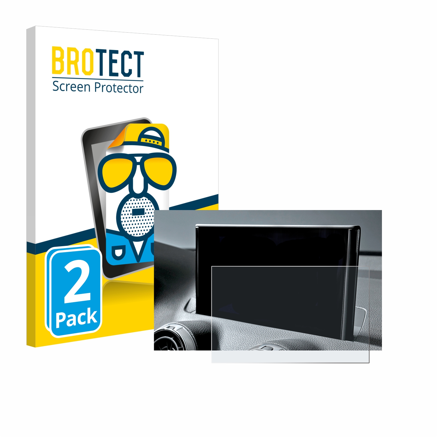 2x BROTECT Entspiegelungs-Folie pro Audi Q2 Facelift 2024