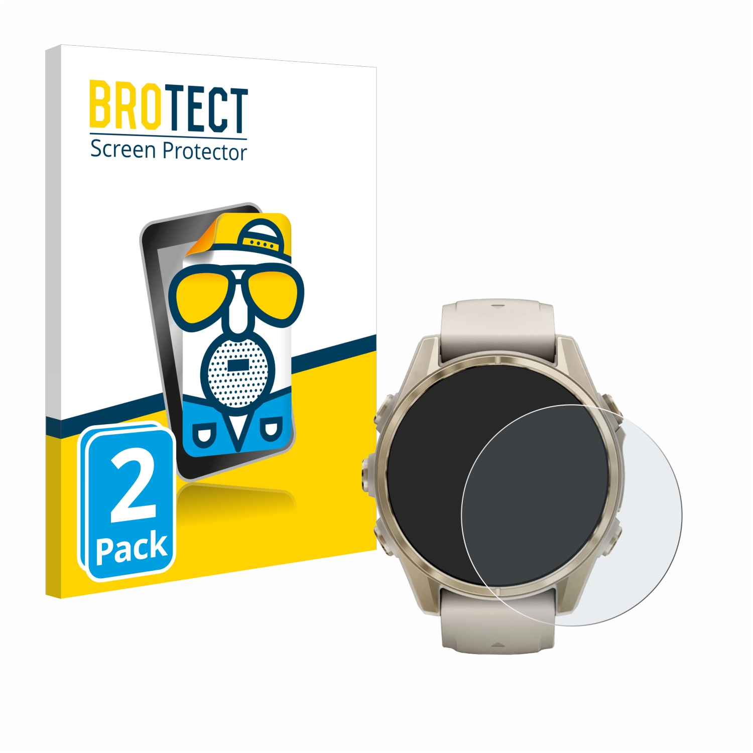 2x BROTECT Entspiegelungs-Folie pro Garmin Fenix 8 (43 mm)
