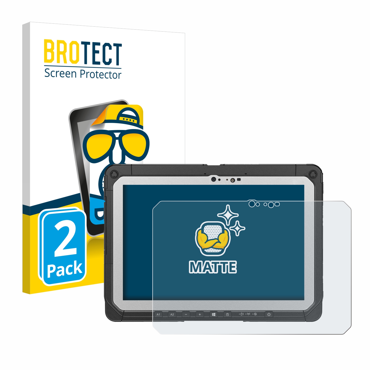 2x BROTECT Entspiegelungs-Folie pro Panasonic Toughbook CF-20 MK2