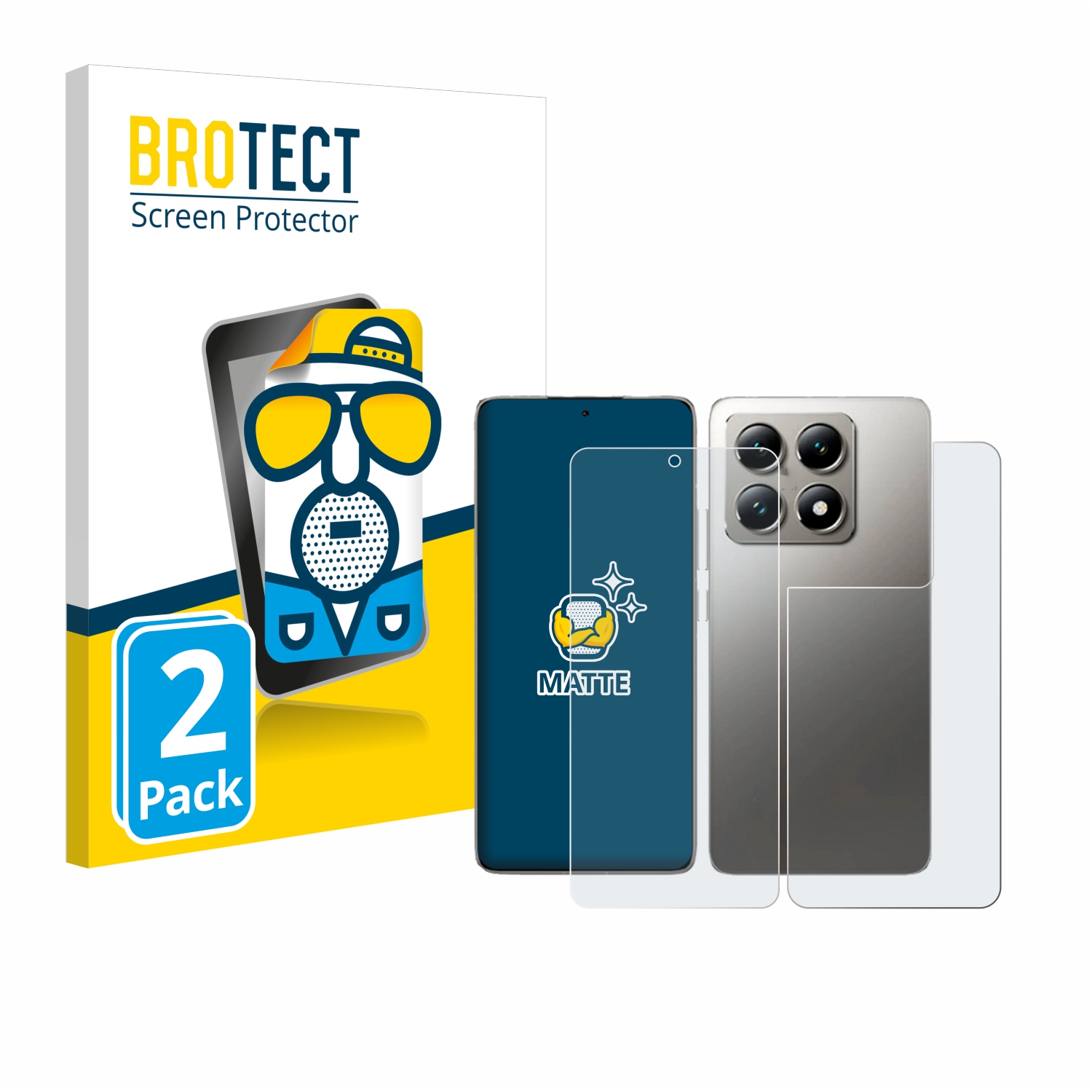 2x BROTECT Entspiegelungs-Folie pro Xiaomi 14T Pro (displej+zadní strana)