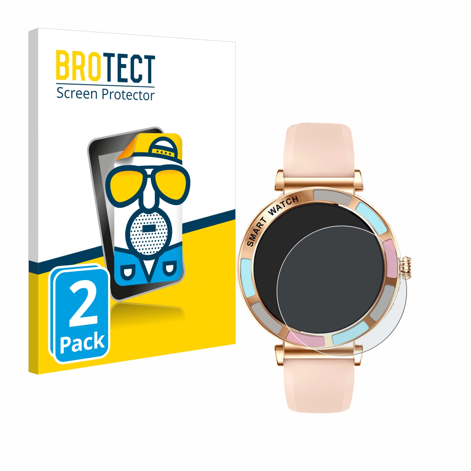 2x BROTECT Entspiegelungs-Folie pro Bekomiya Smartwatch 1.27
