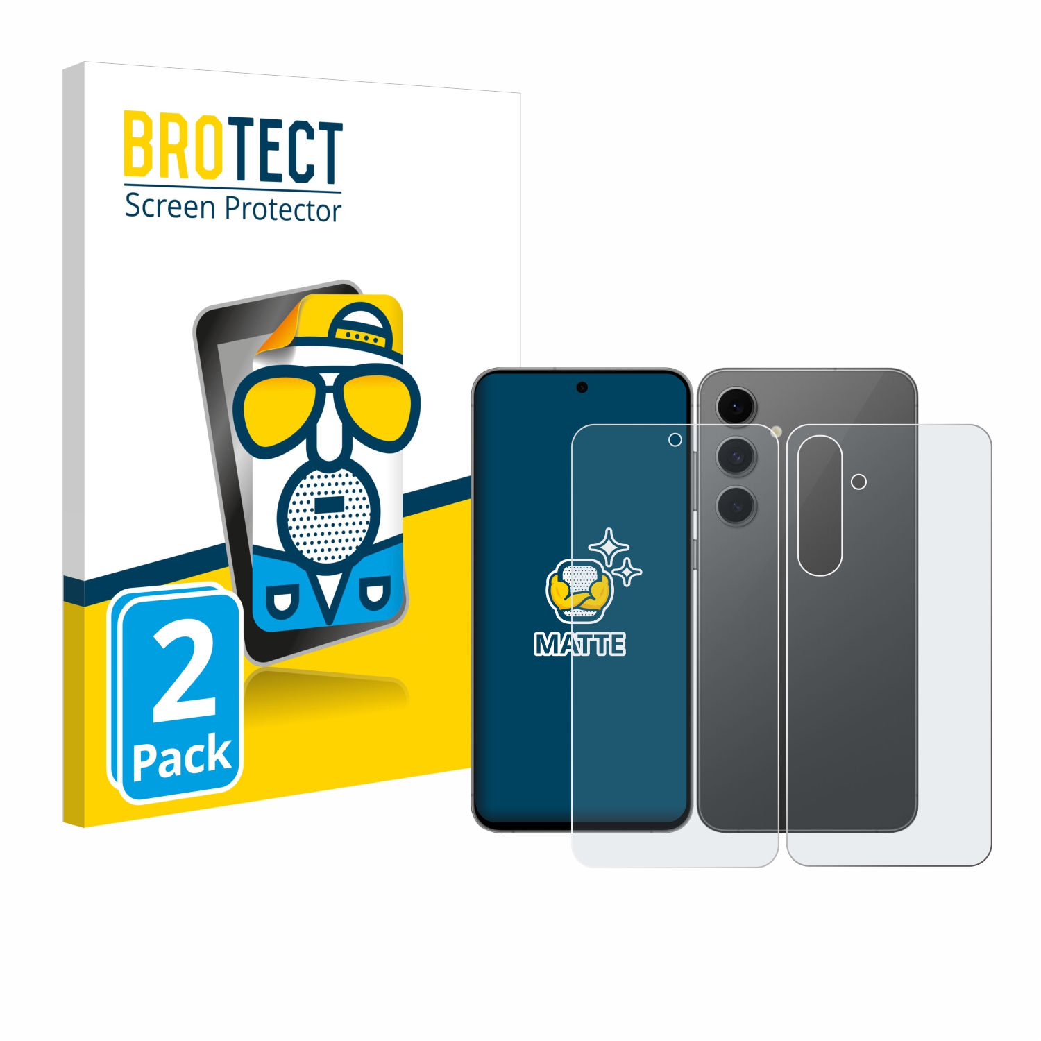 2x BROTECT Entspiegelungs-Folie pro Samsung Galaxy S24 FE (displej+zadní strana)