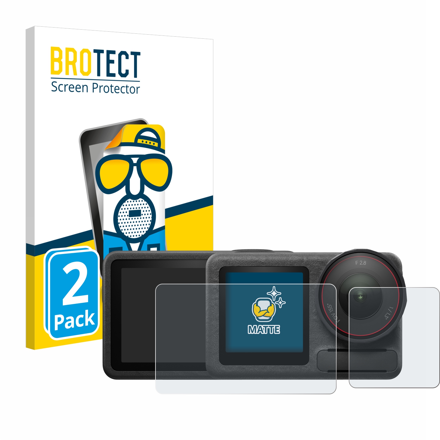 2x BROTECT Entspiegelungs-Folie pro DJI Osmo Action 5 Pro (case-friendly)