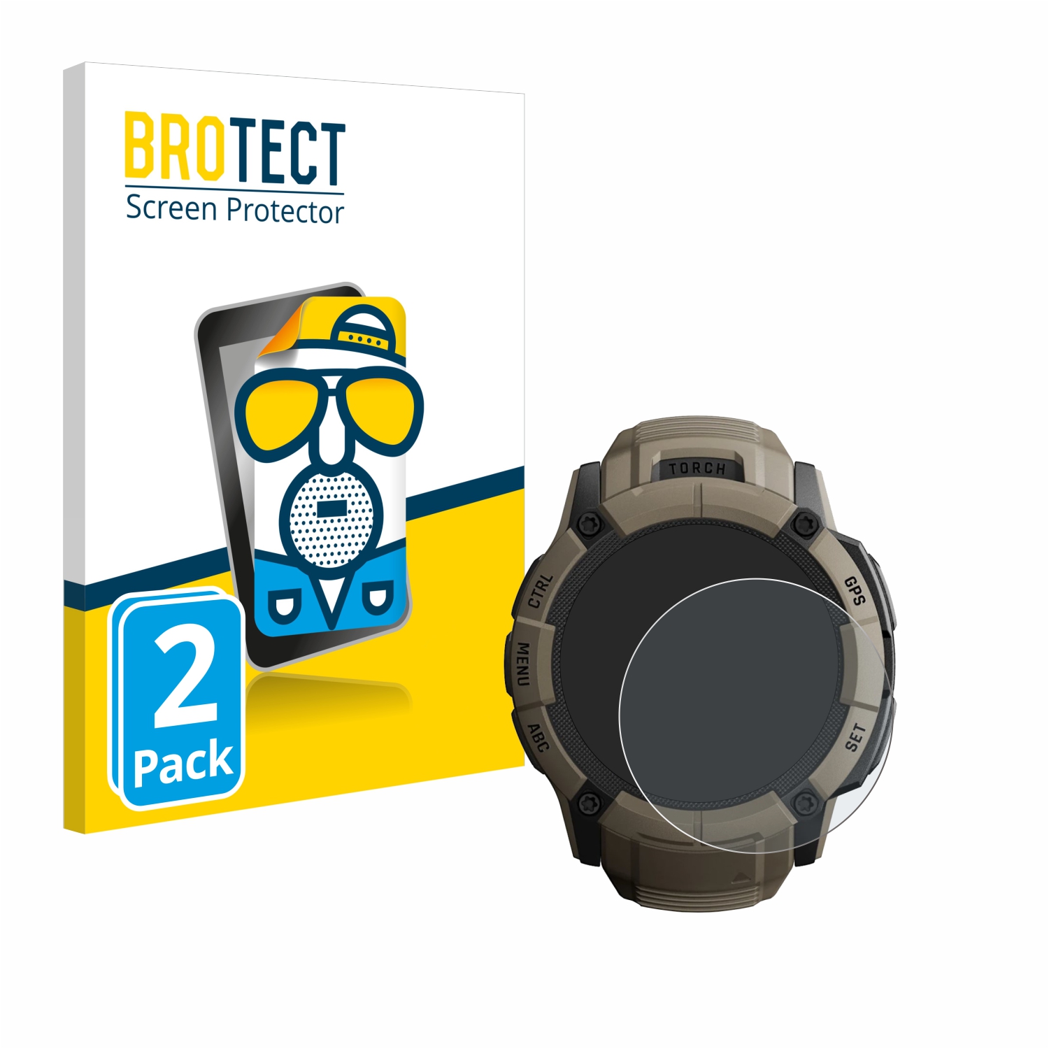 2x BROTECT Entspiegelungs-Folie pro Garmin Instinct 2X Solar Tactical Edition