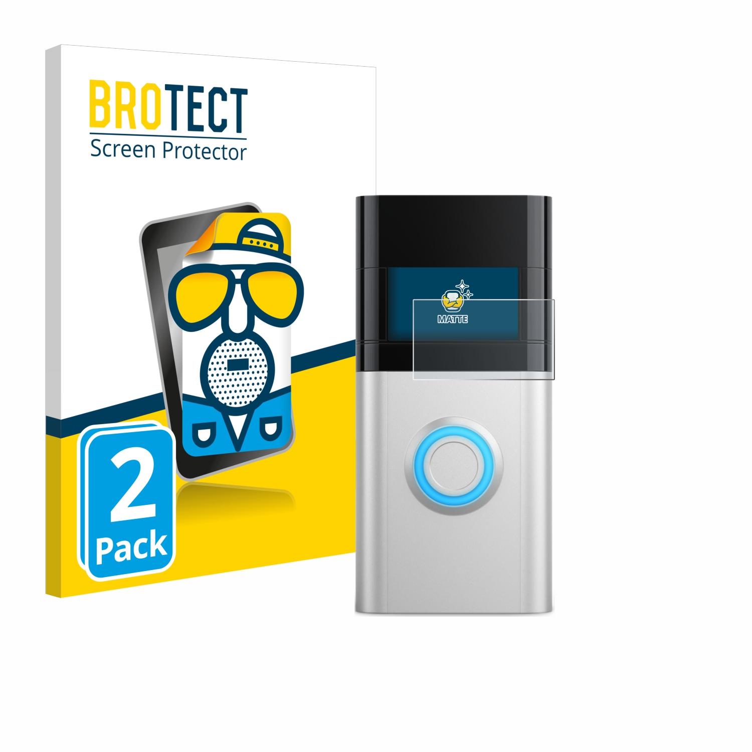 2x BROTECT Entspiegelungs-Folie pro Ring Video Doorbell 3 Plus