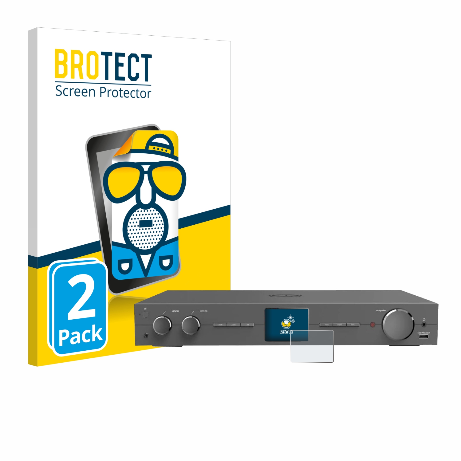 2x BROTECT Entspiegelungs-Folie pro Hama DIT2006BT