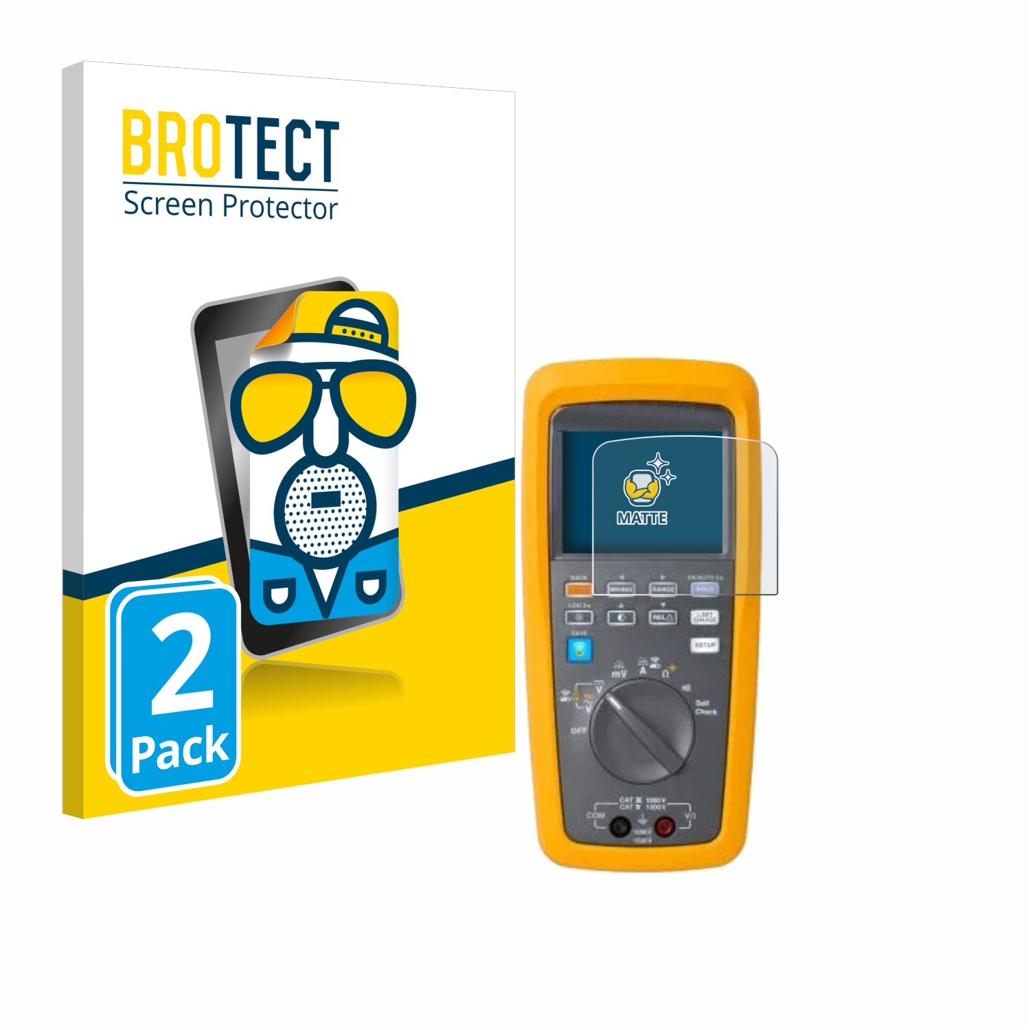 2x BROTECT Entspiegelungs-Folie pro Fluke Solar-Multimeter 283 FC