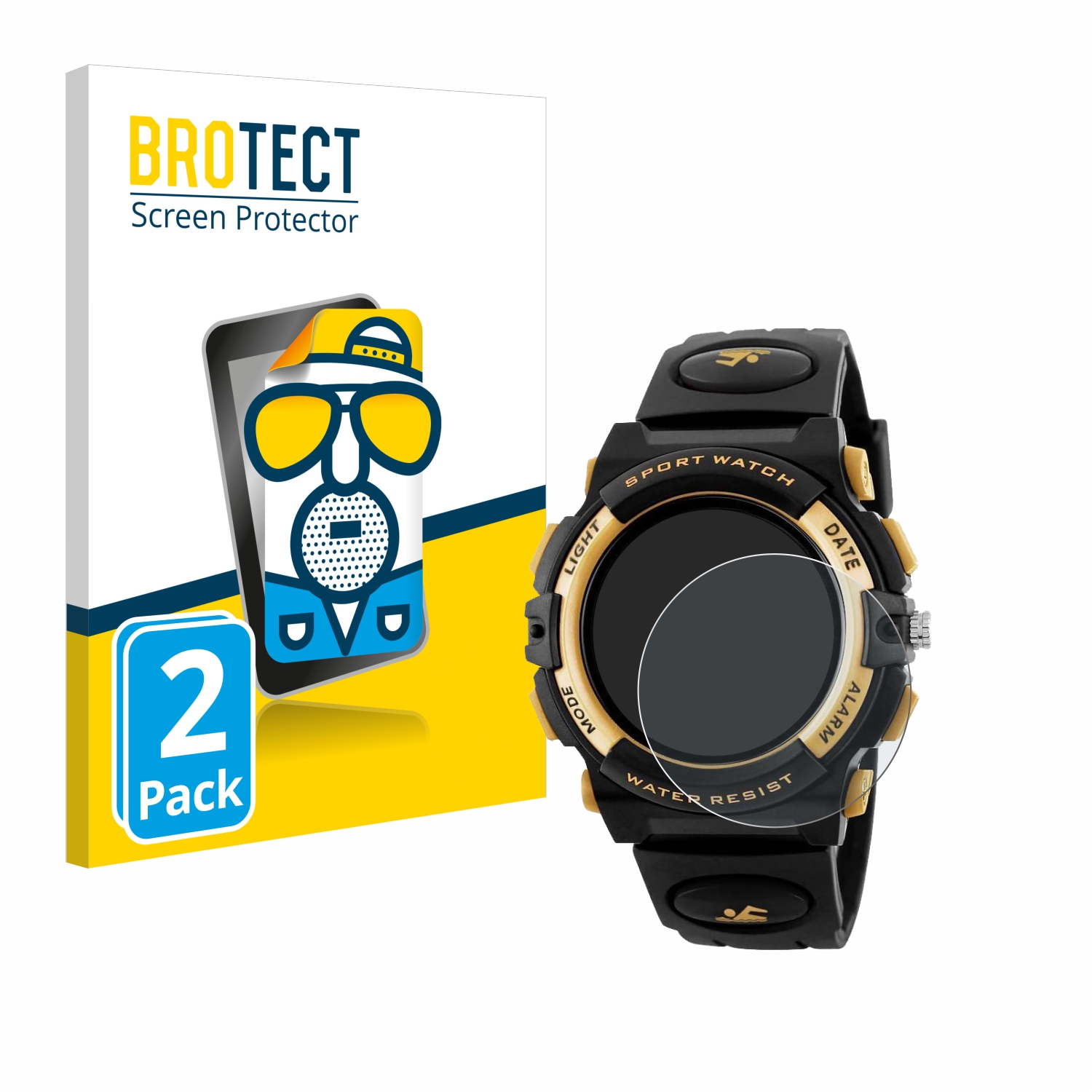 2x BROTECT Entspiegelungs-Folie pro aswan watch L6601