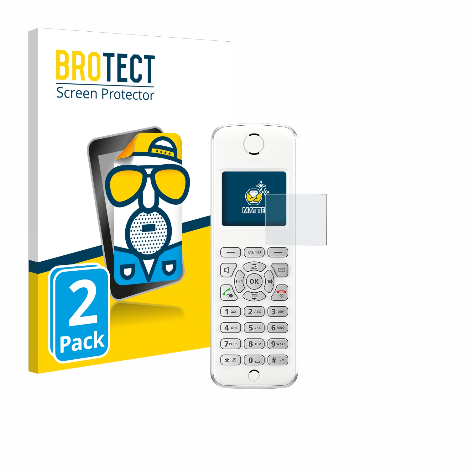 2x BROTECT Entspiegelungs-Folie pro AVM Fritz!Fon M2