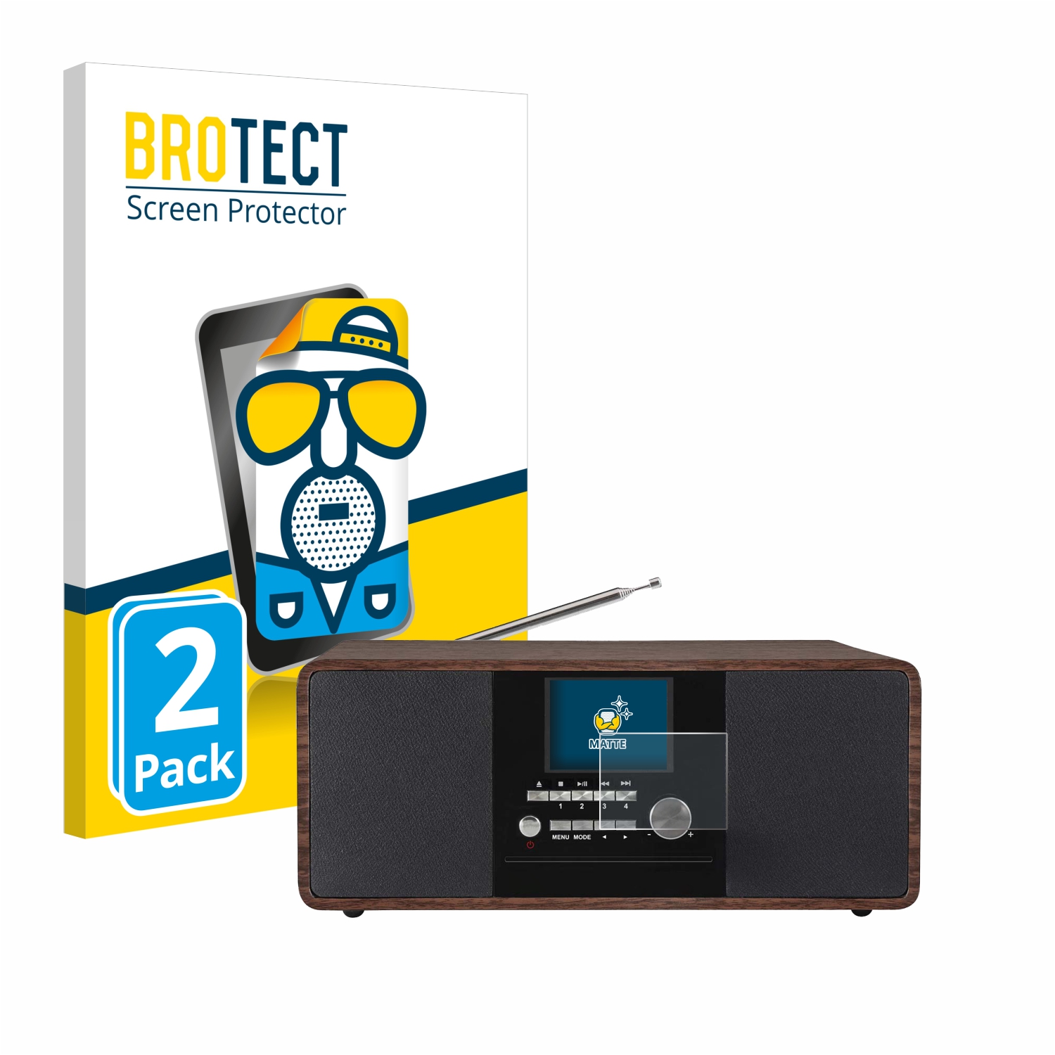 2x BROTECT Entspiegelungs-Folie pro Imperial DABMAN i200