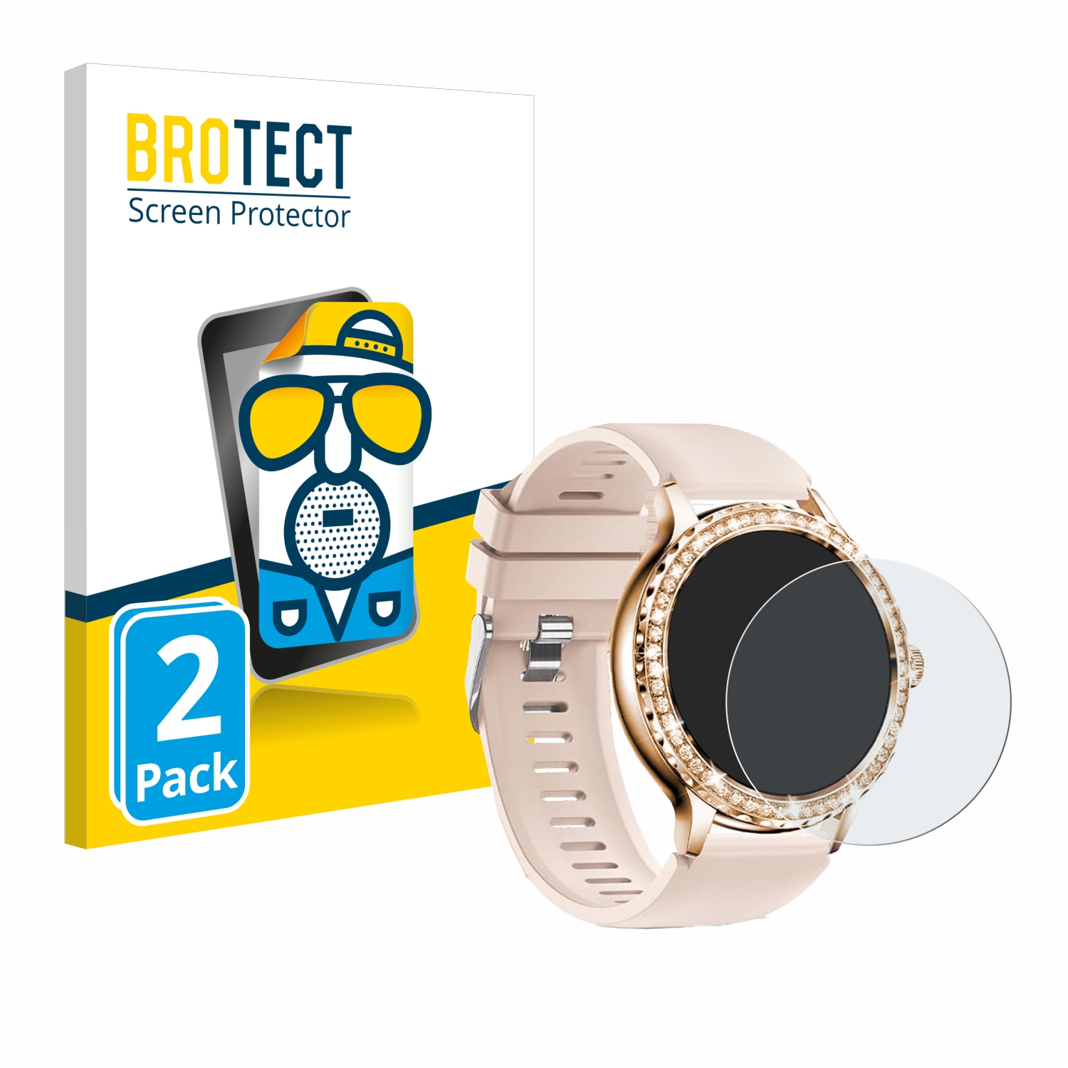 2x BROTECT Entspiegelungs-Folie pro Bekomiya Smartwatch 1.3