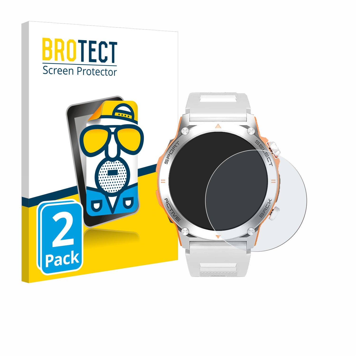 2x BROTECT Entspiegelungs-Folie pro RAYOFI Smartwatch 1.43
