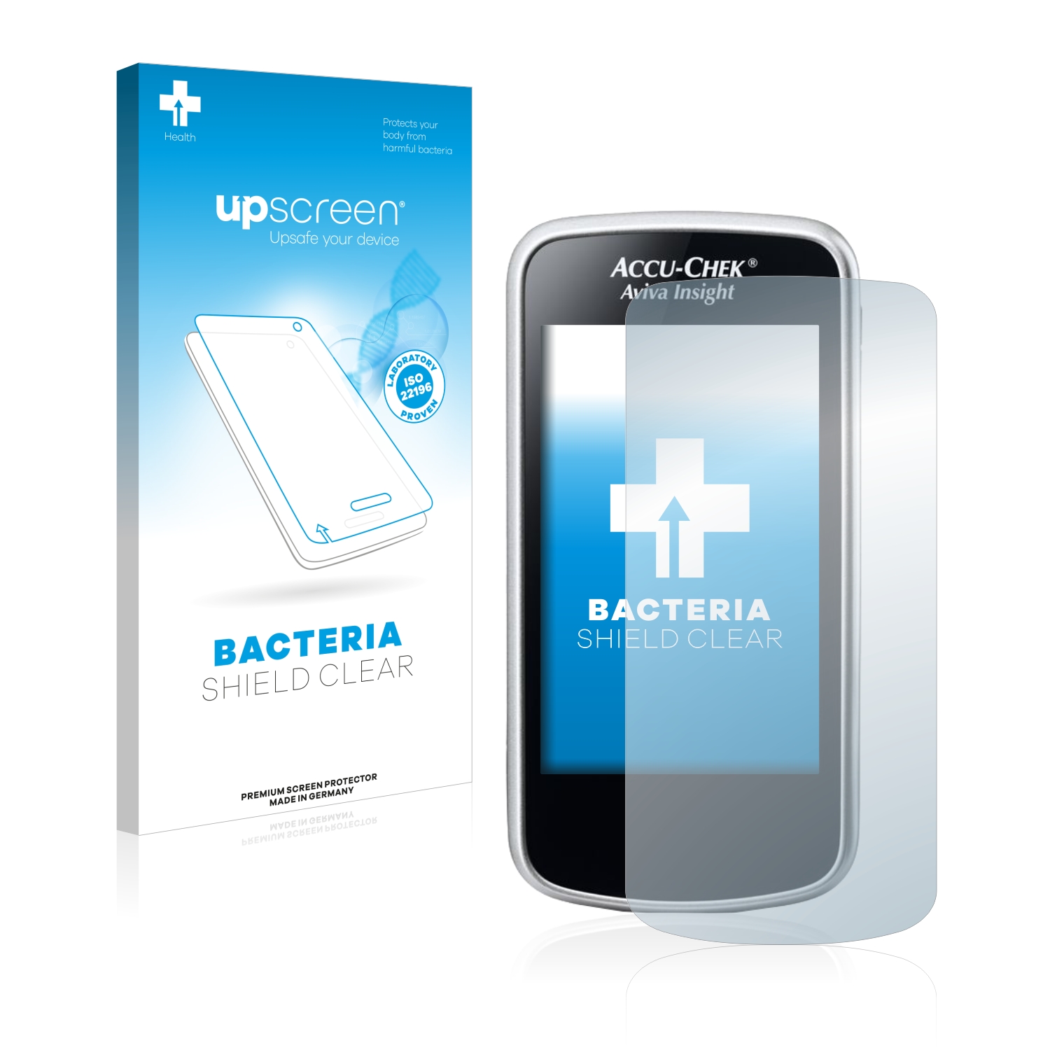 upscreen čirá Antibakteriální ochranná fólie pro Accu-Chek Aviva Insight Diabetes Manager