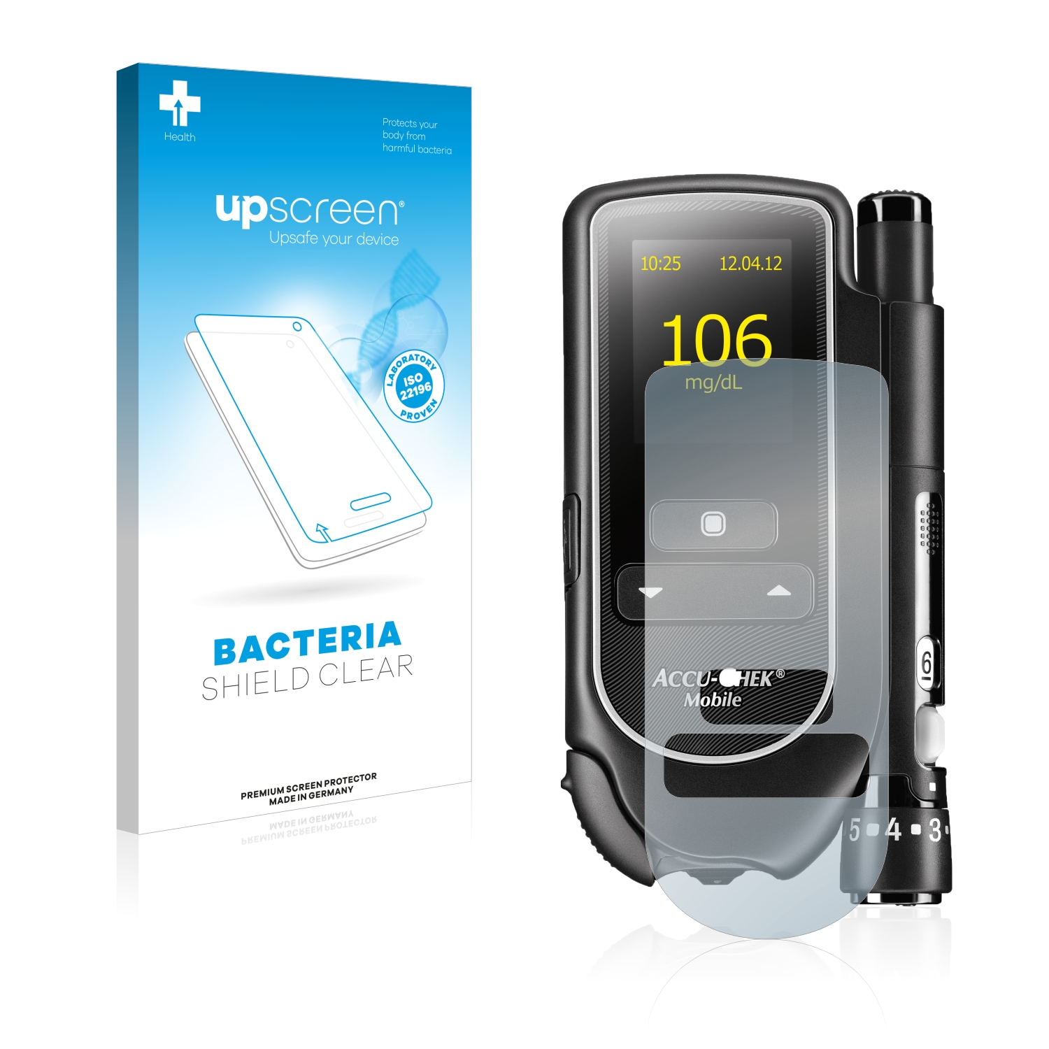 upscreen čirá Antibakteriální ochranná fólie pro Accu-Chek Mobile