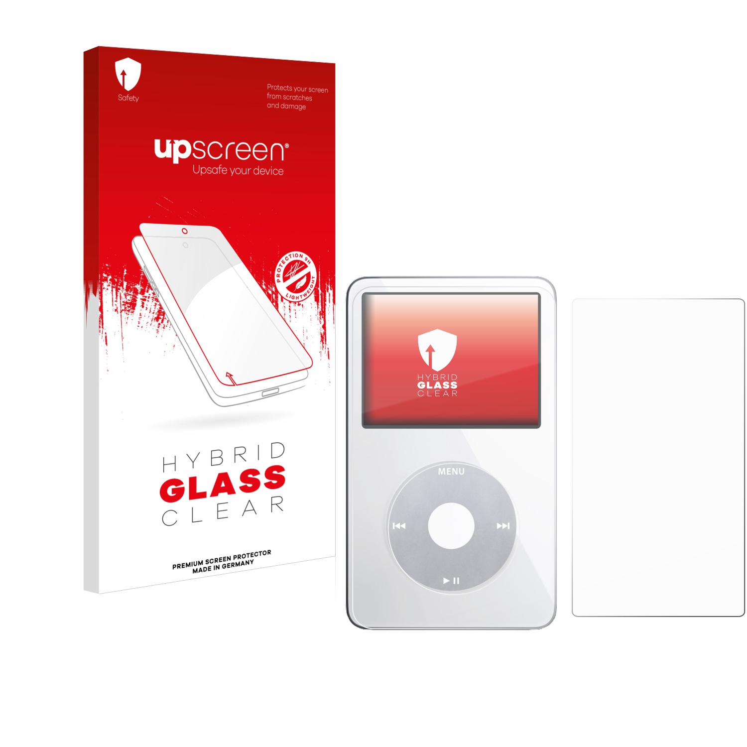 čirá skleněná fólie upscreen Hybrid Glas pro Apple iPod Classic Video (displej+zadní strana)