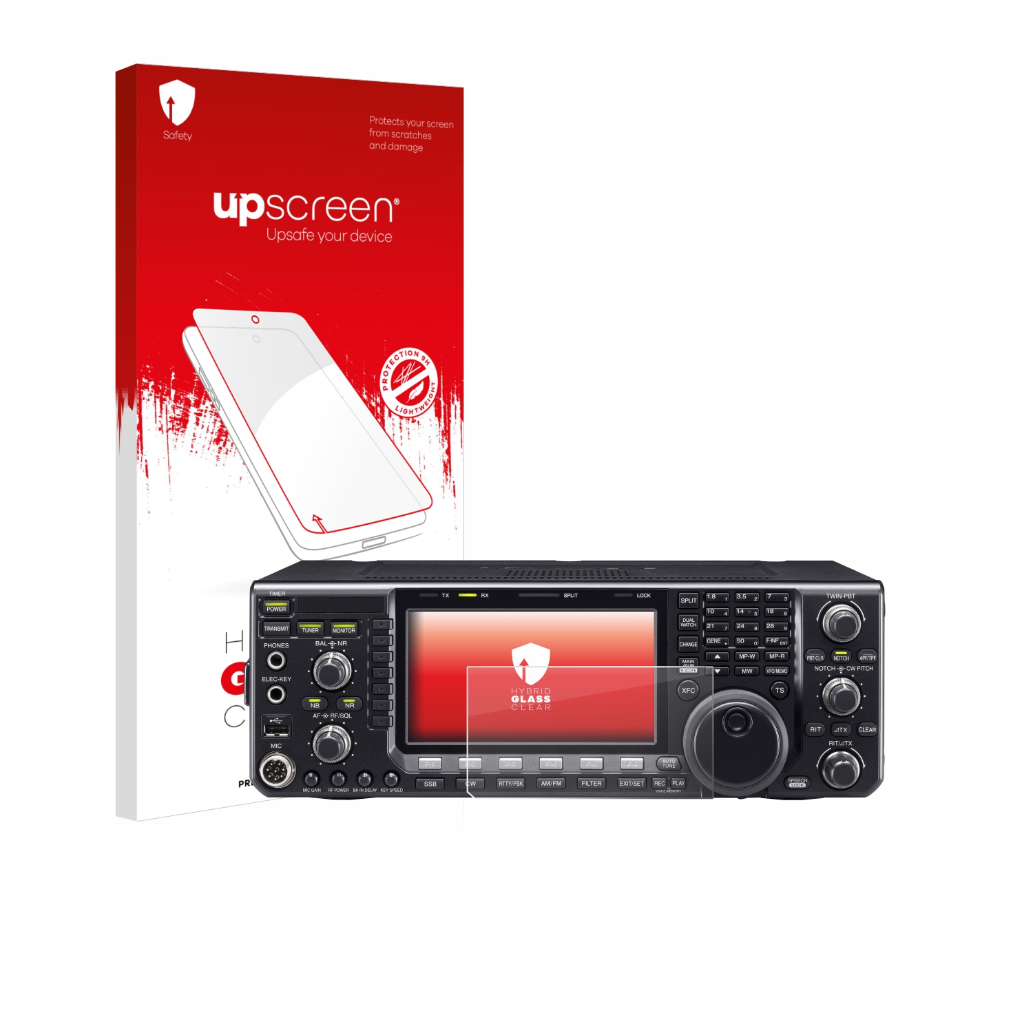 čirá skleněná fólie upscreen Hybrid Glas pro Icom IC-7600