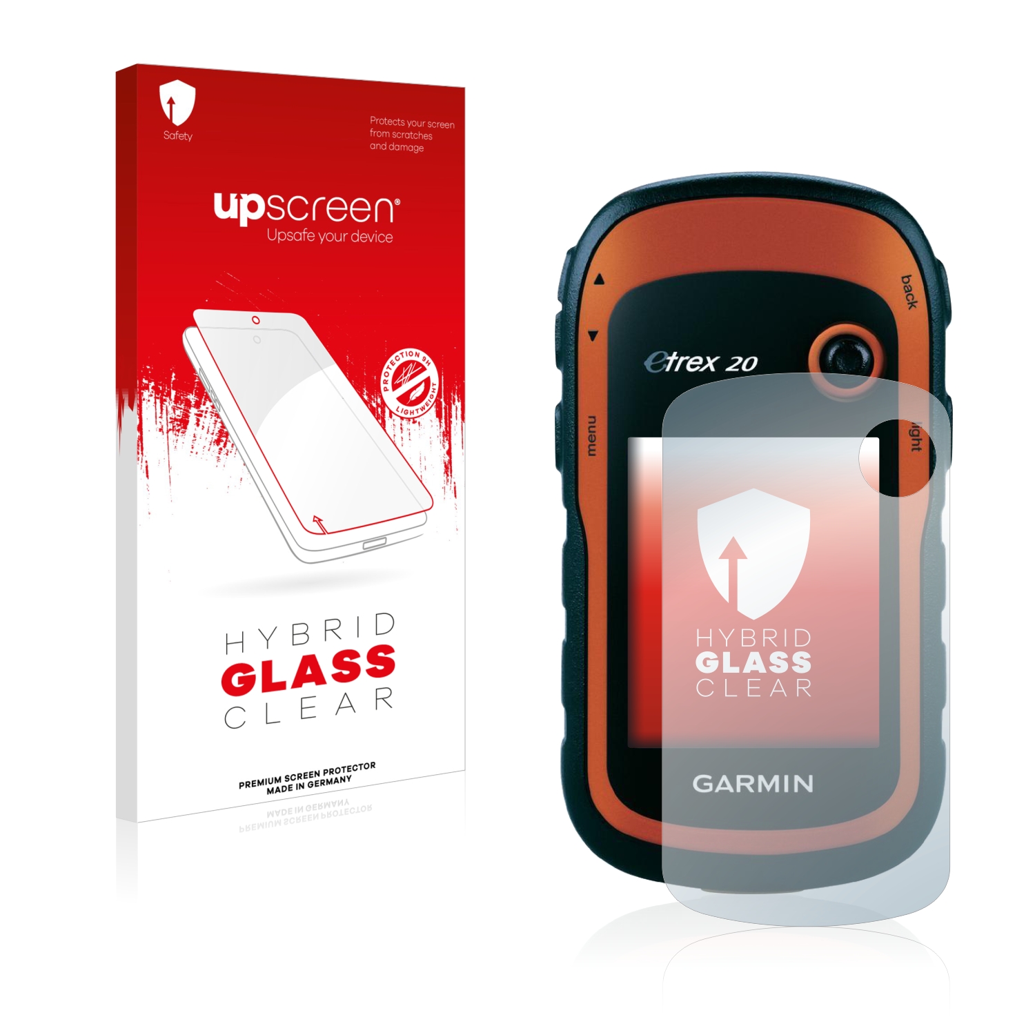 čirá skleněná fólie upscreen Hybrid Glas pro Garmin eTrex 20