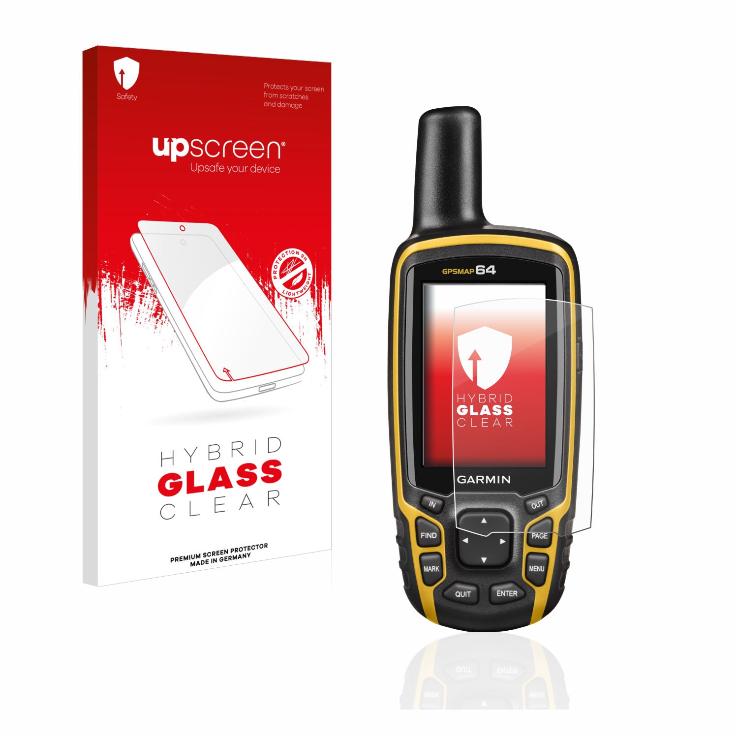 čirá skleněná fólie upscreen Hybrid Glas pro Garmin GPSMAP 64