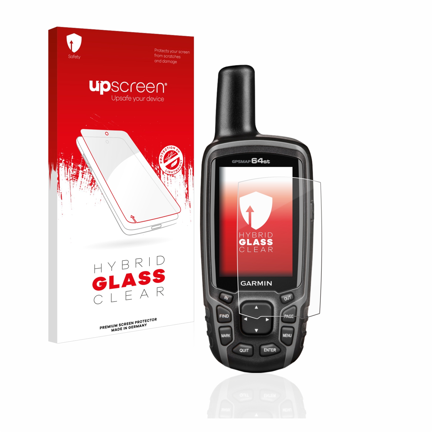 čirá skleněná fólie upscreen Hybrid Glas pro Garmin GPSMAP 64st
