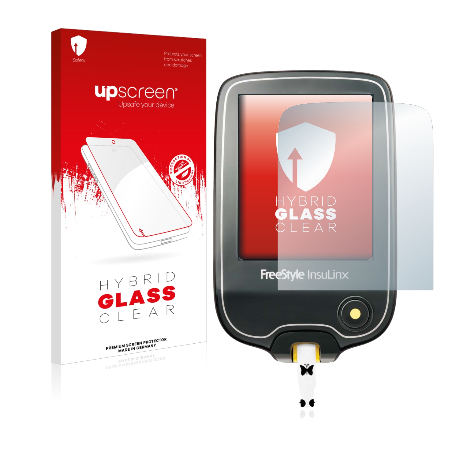 čirá skleněná fólie upscreen Hybrid Glas pro Freestyle InsuLinx