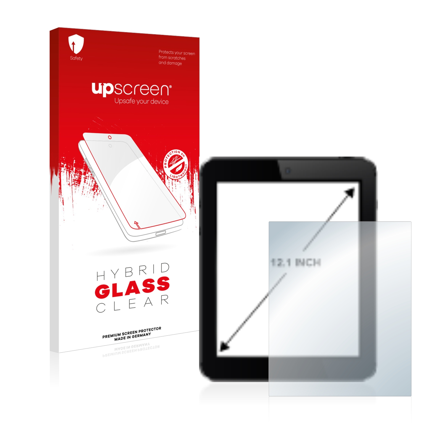 čirá skleněná fólie upscreen Hybrid Glas pro dotykový panel s 12.1 palcovým displejem [247 mm x 186 mm, 4:3]