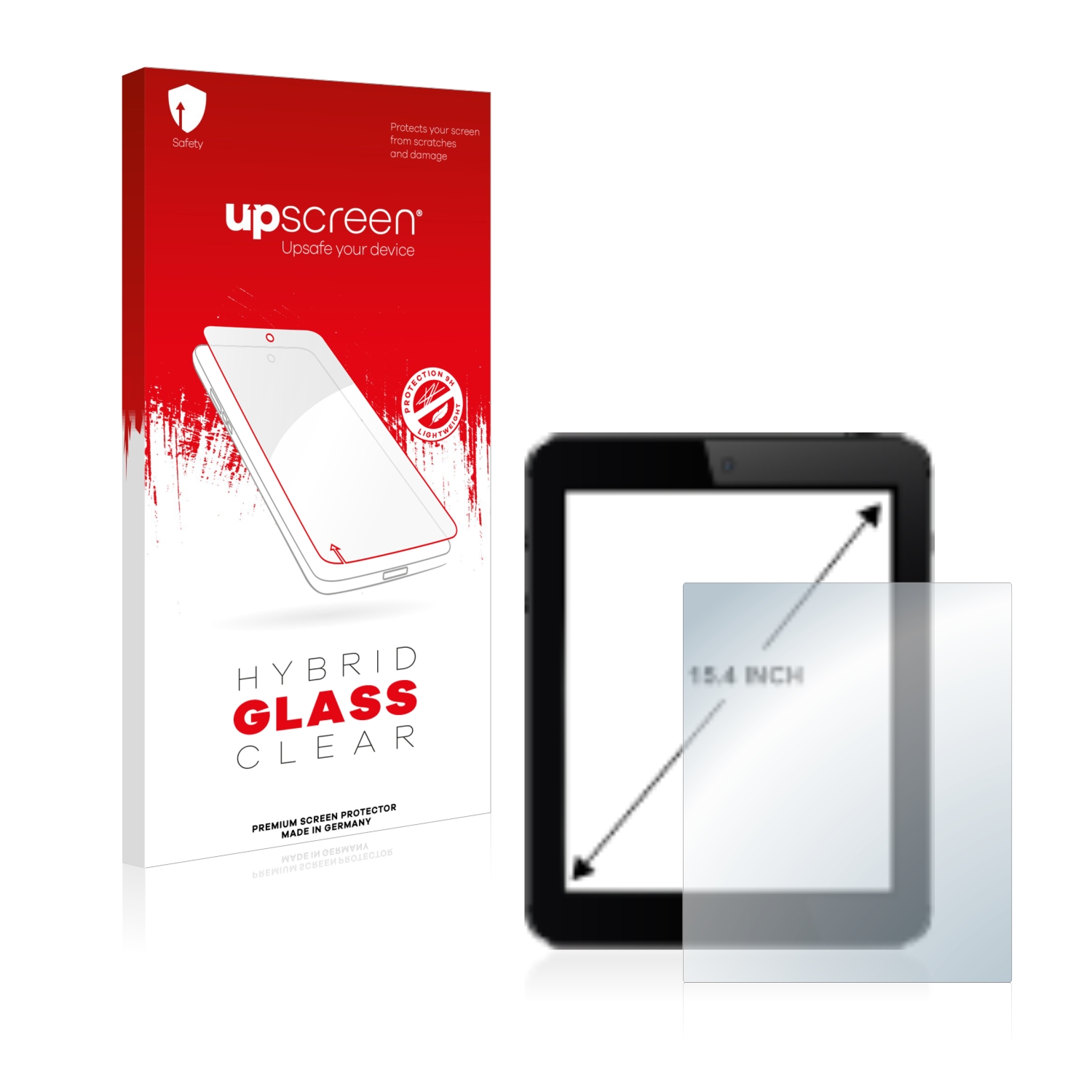 čirá skleněná fólie upscreen Hybrid Glas pro dotykový panel s 15.4 palcovým displejem [332 mm x 208 mm, 16:10]