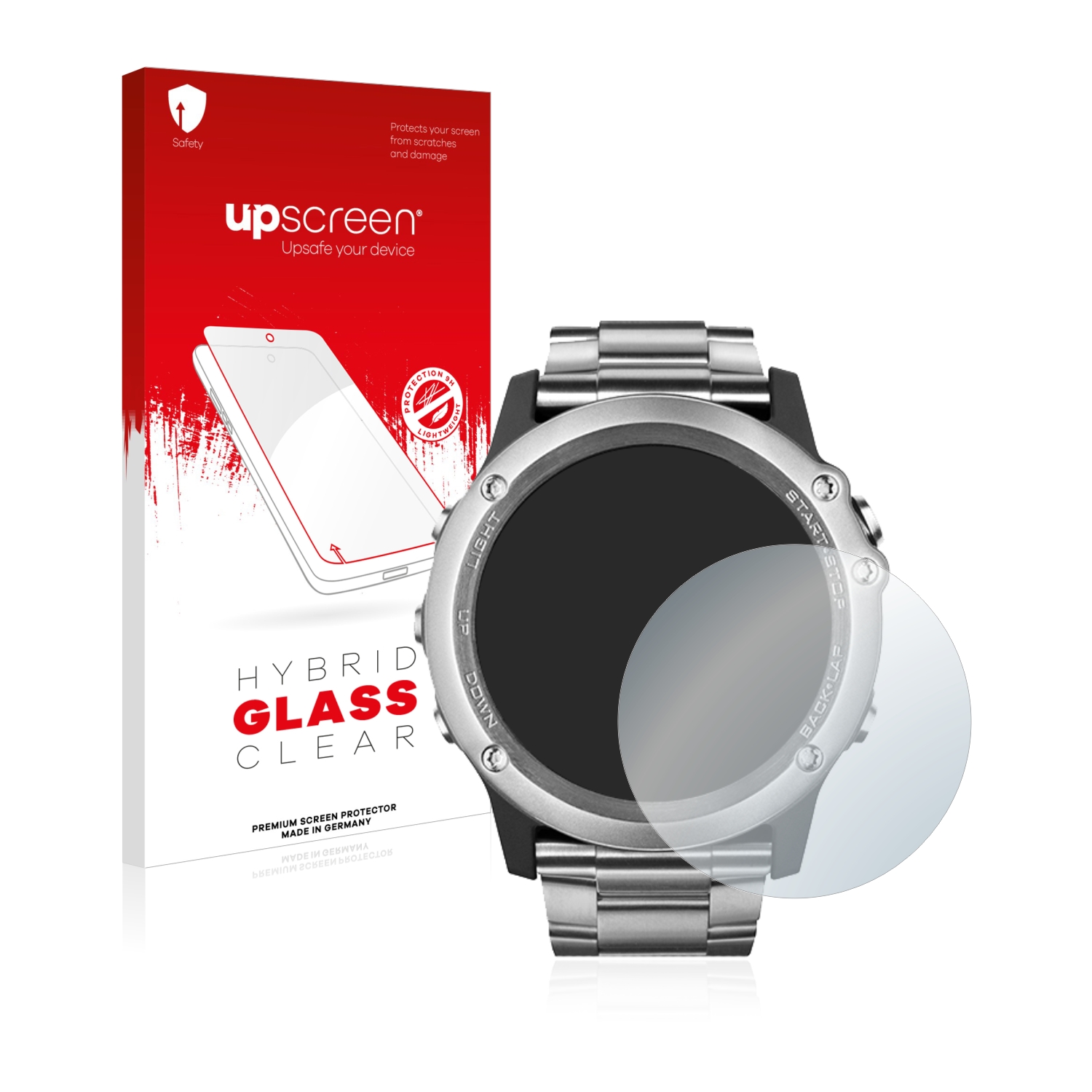čirá skleněná fólie upscreen Hybrid Glas pro Garmin Fenix 3 Saphir