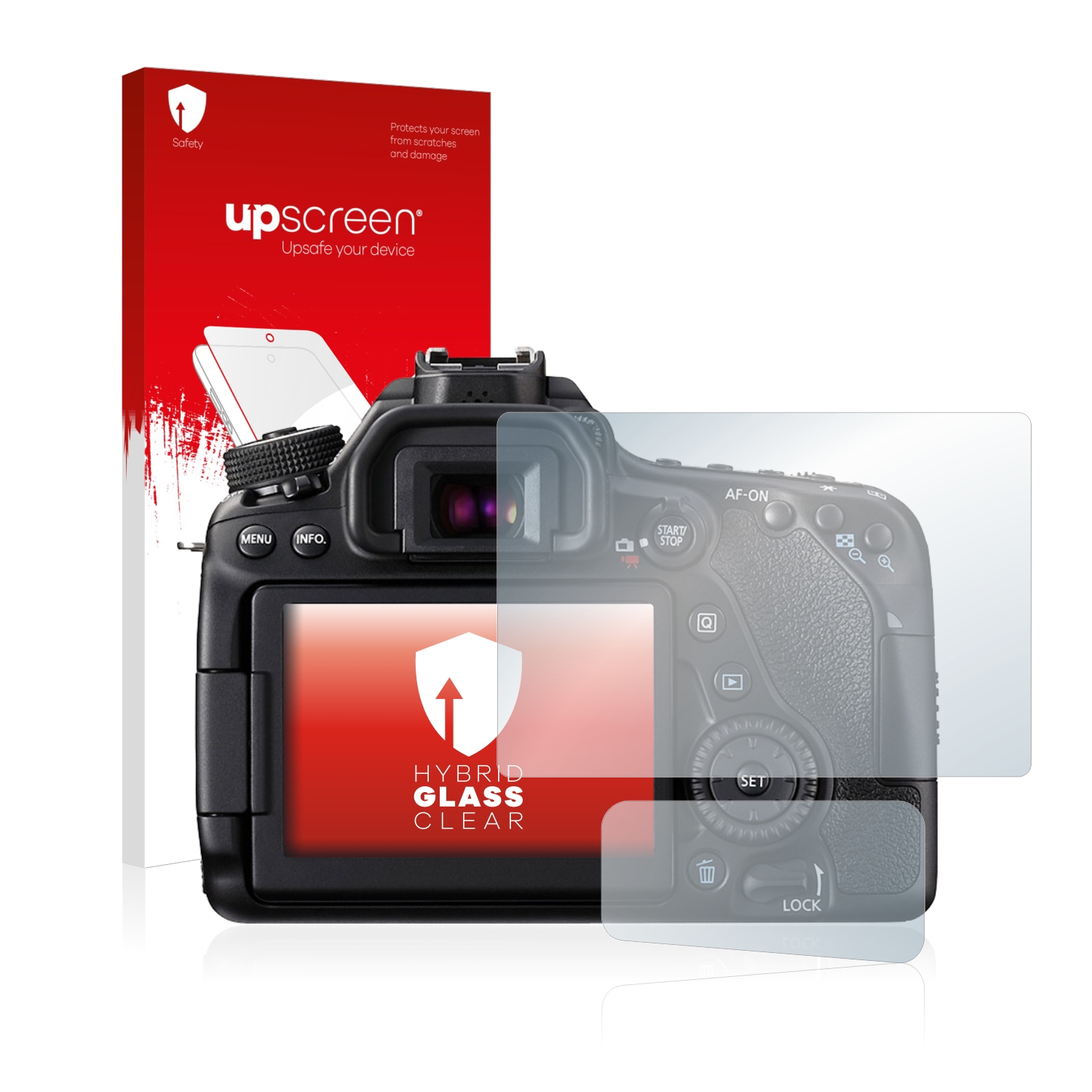 čirá skleněná fólie upscreen Hybrid Glas pro Canon EOS 80D