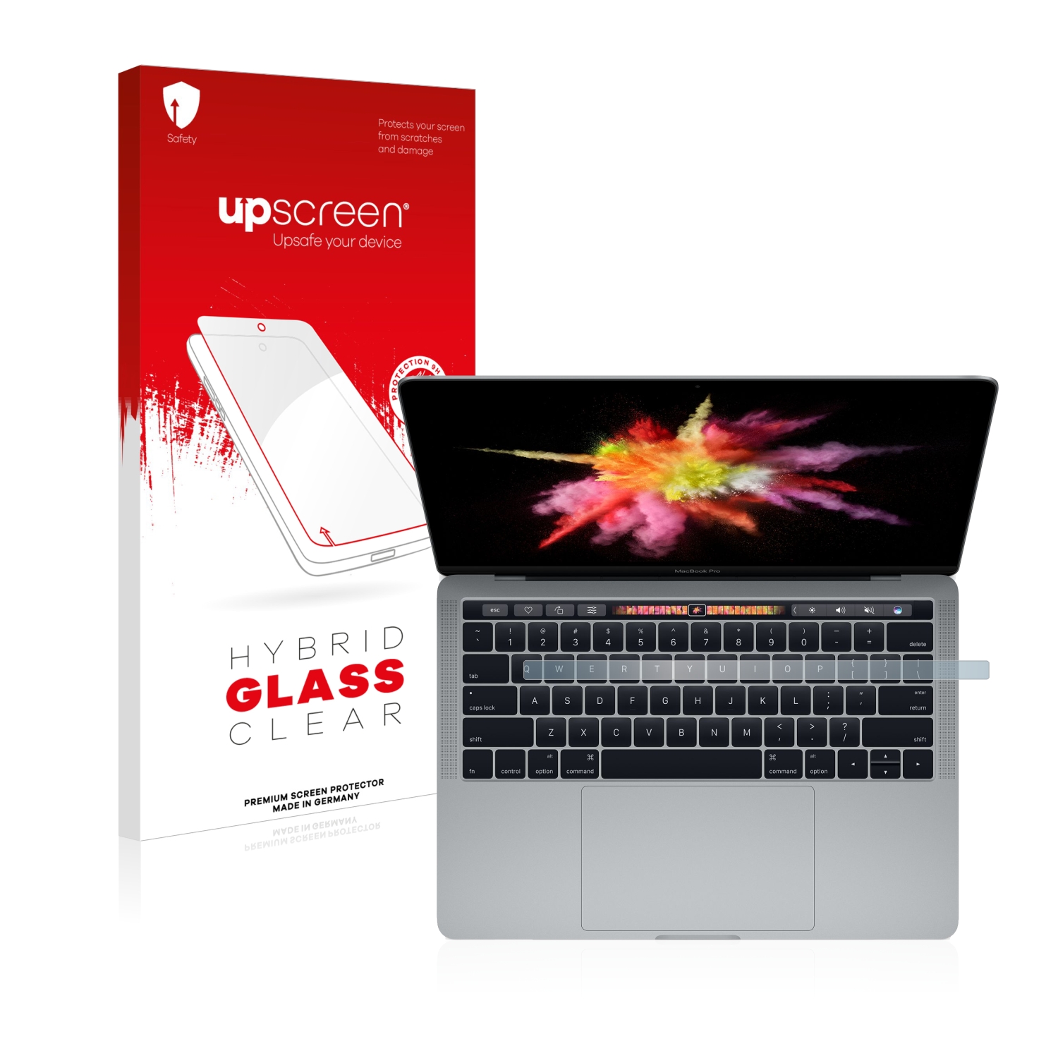 čirá skleněná fólie upscreen Hybrid Glas pro Apple MacBook Pro 13 2017 (spodní displej)