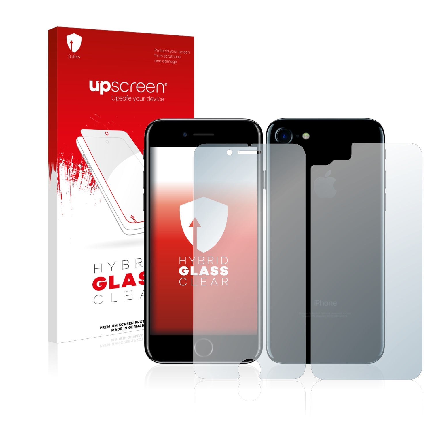 čirá skleněná fólie upscreen Hybrid Glas pro Apple iPhone 7 (displej+zadní strana)