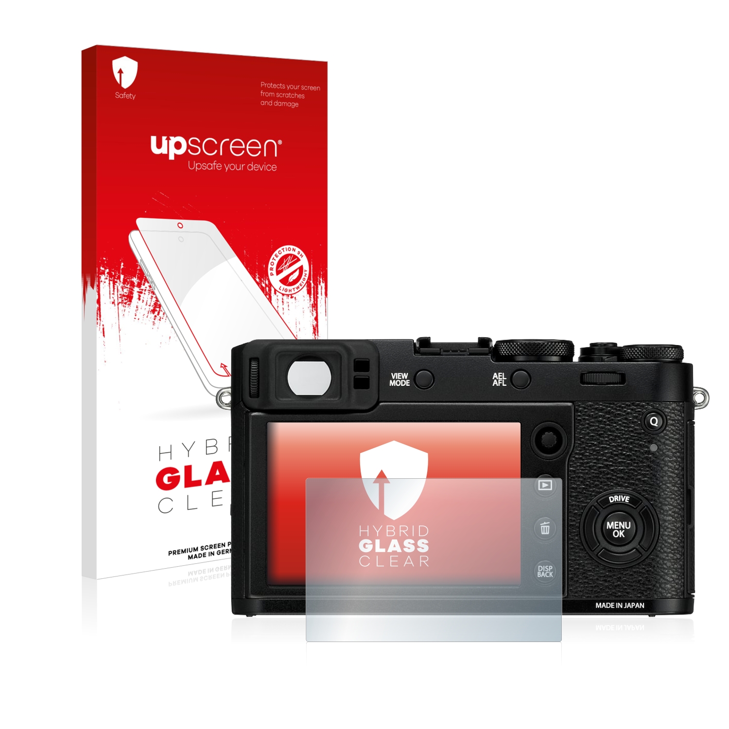 čirá skleněná fólie upscreen Hybrid Glas pro Fujifilm X100F