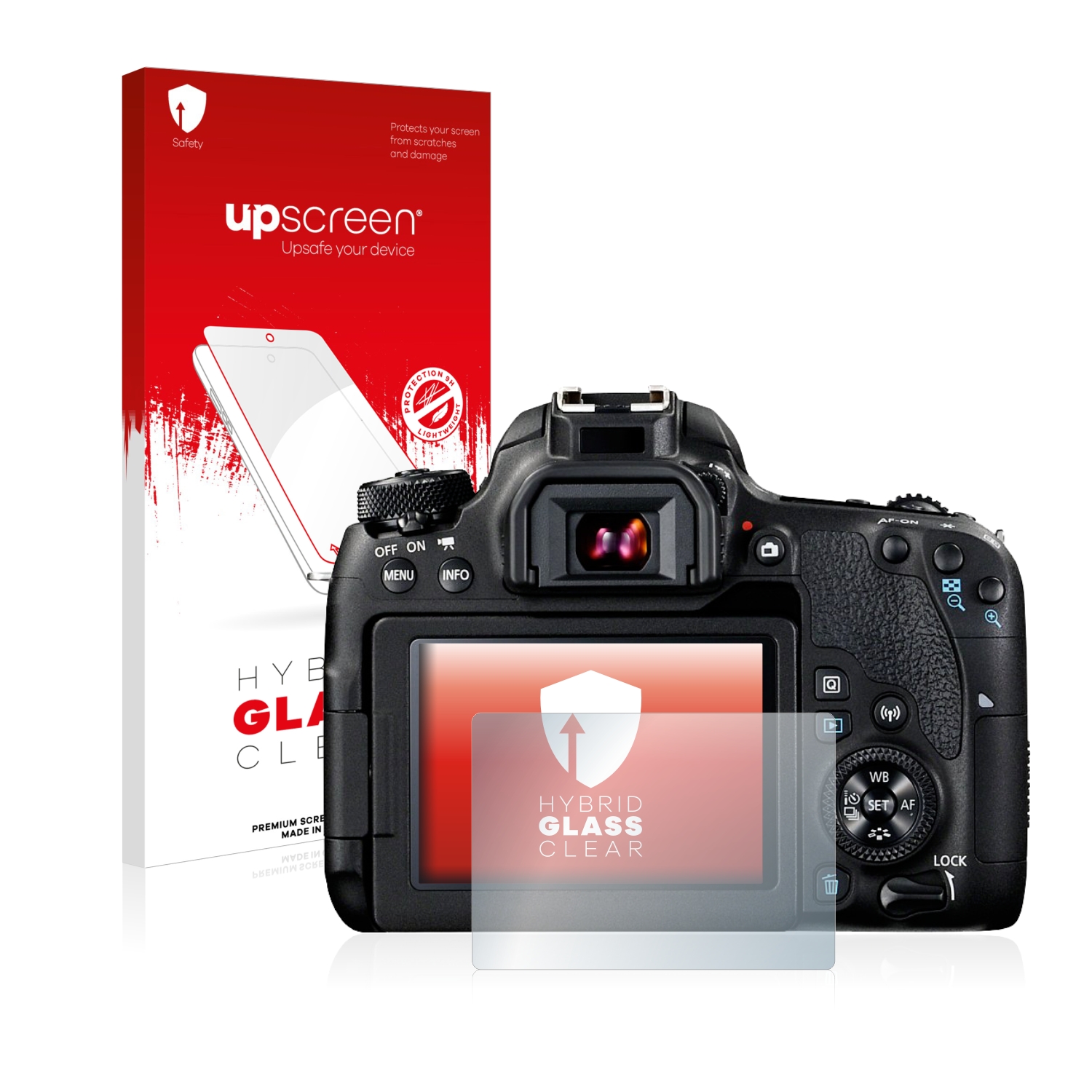 čirá skleněná fólie upscreen Hybrid Glas pro Canon EOS 77D
