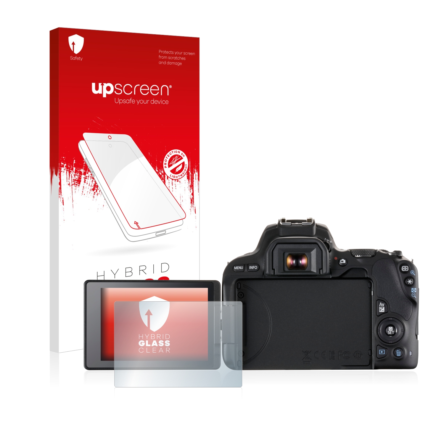 čirá skleněná fólie upscreen Hybrid Glas pro Canon EOS 200D