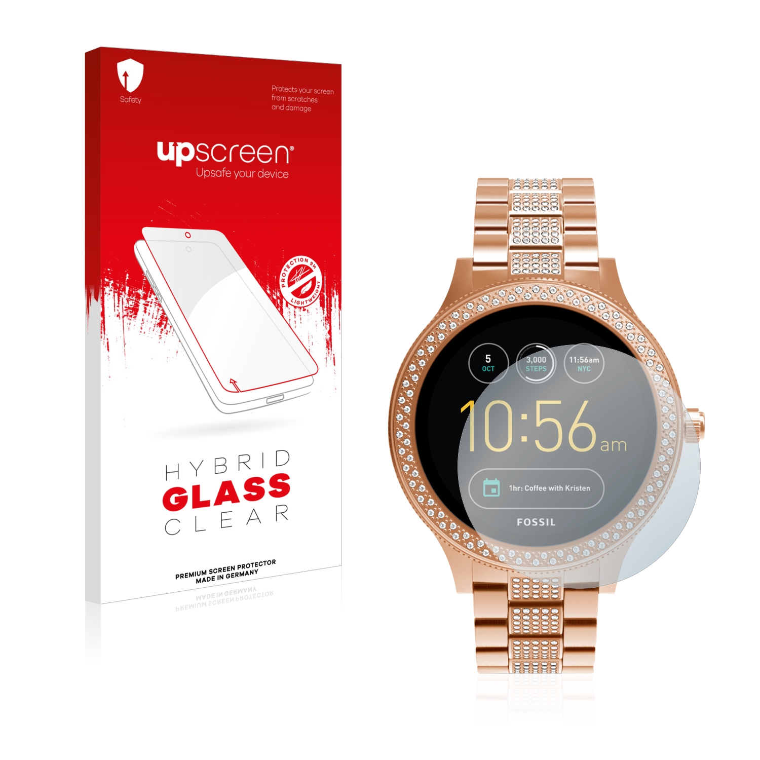 čirá skleněná fólie upscreen Hybrid Glas pro Fossil Q Venture