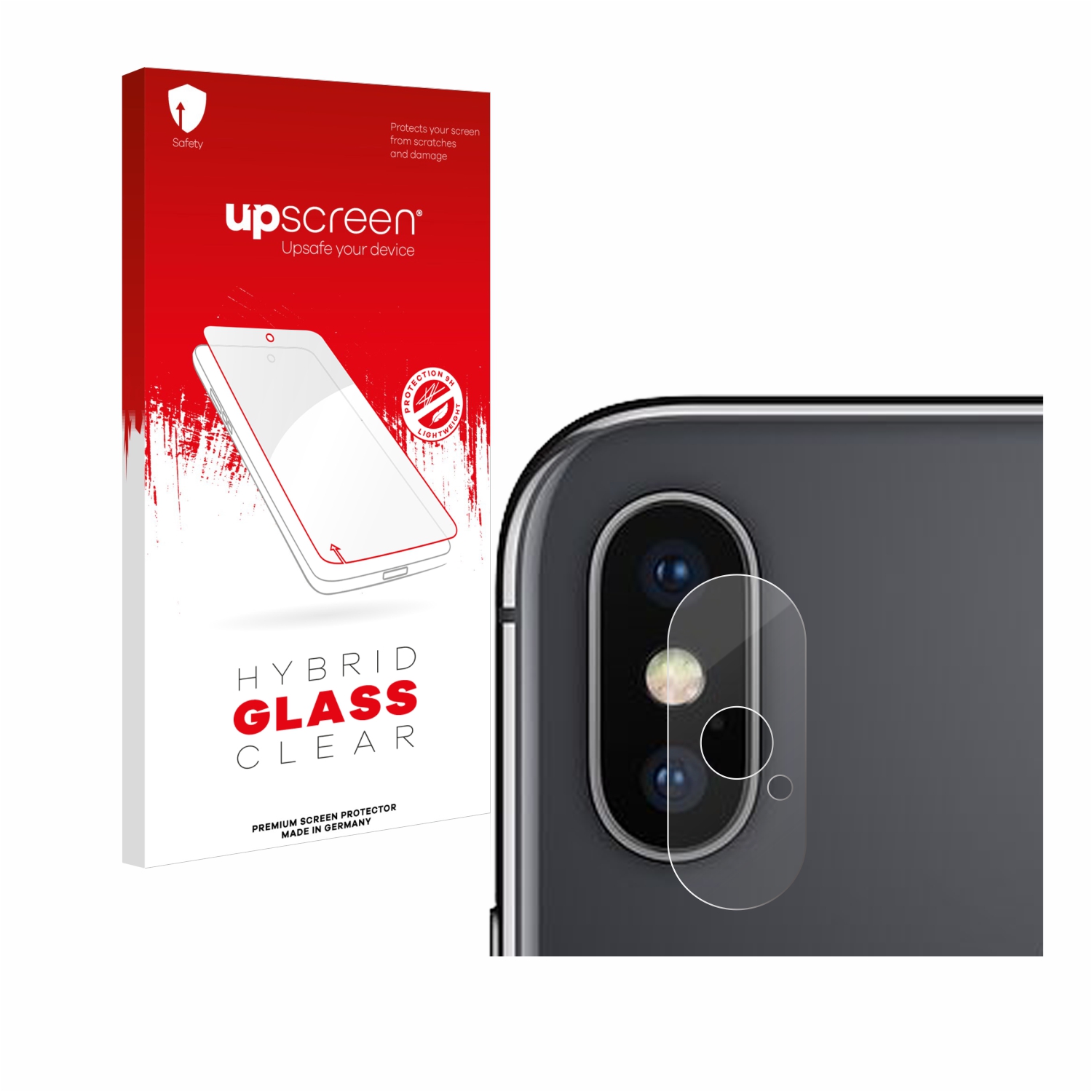 čirá skleněná fólie upscreen Hybrid Glas pro Apple iPhone X (pouze kamera)