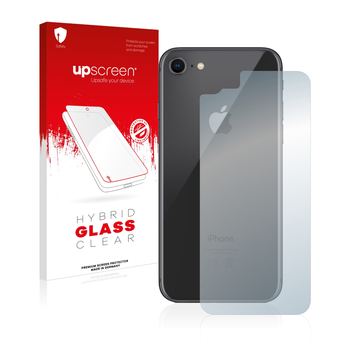 čirá skleněná fólie upscreen Hybrid Glas pro Apple iPhone 8 (zadní strana)