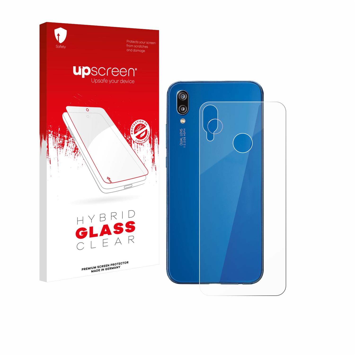 čirá skleněná fólie upscreen Hybrid Glas pro Huawei P20 lite 2018 (zadní strana)