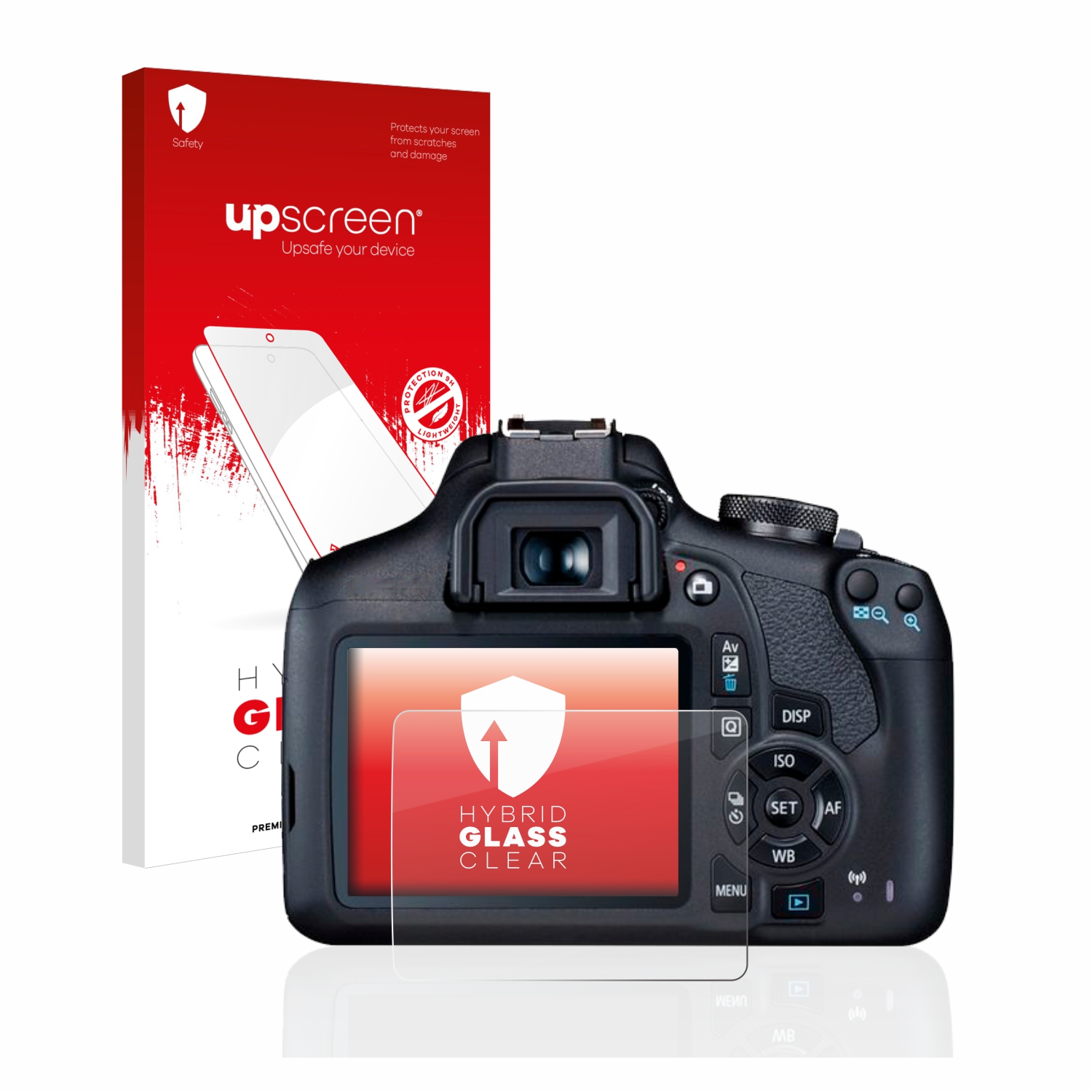 čirá skleněná fólie upscreen Hybrid Glas pro Canon EOS 2000D