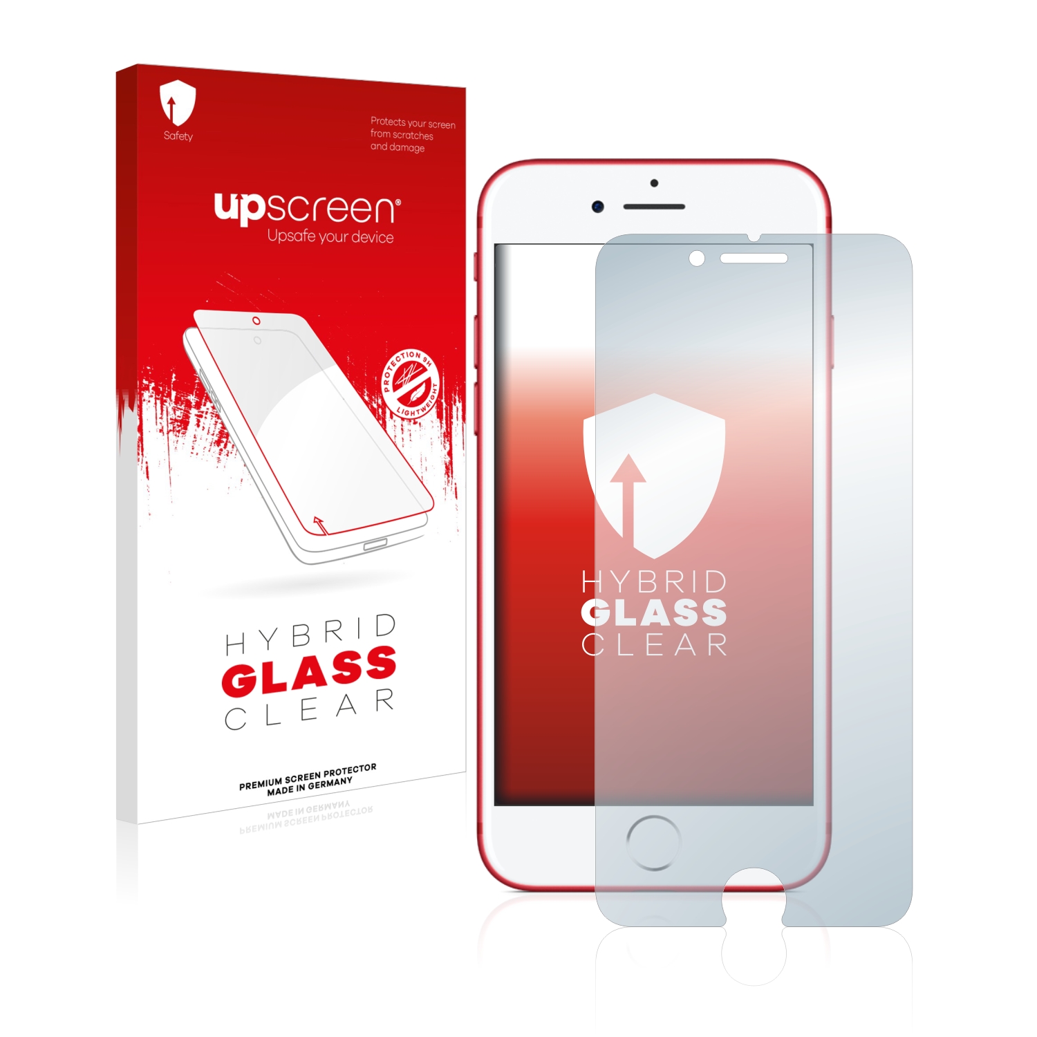 čirá skleněná fólie upscreen Hybrid Glas pro Apple iPhone 7 Red