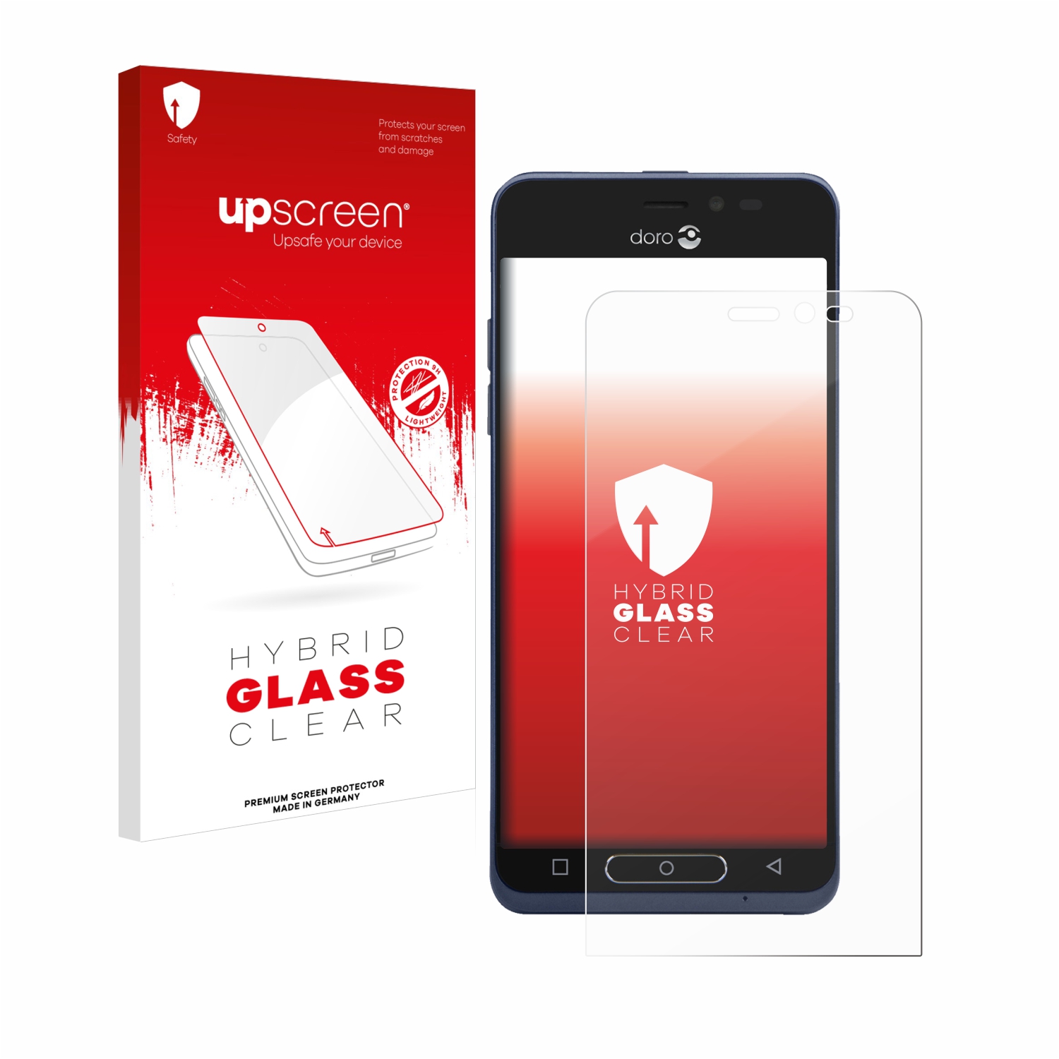 čirá skleněná fólie upscreen Hybrid Glas pro Doro 8035