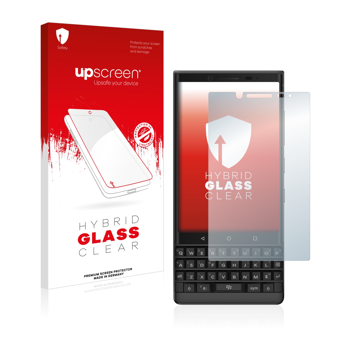 čirá skleněná fólie upscreen Hybrid Glas pro BlackBerry Key2