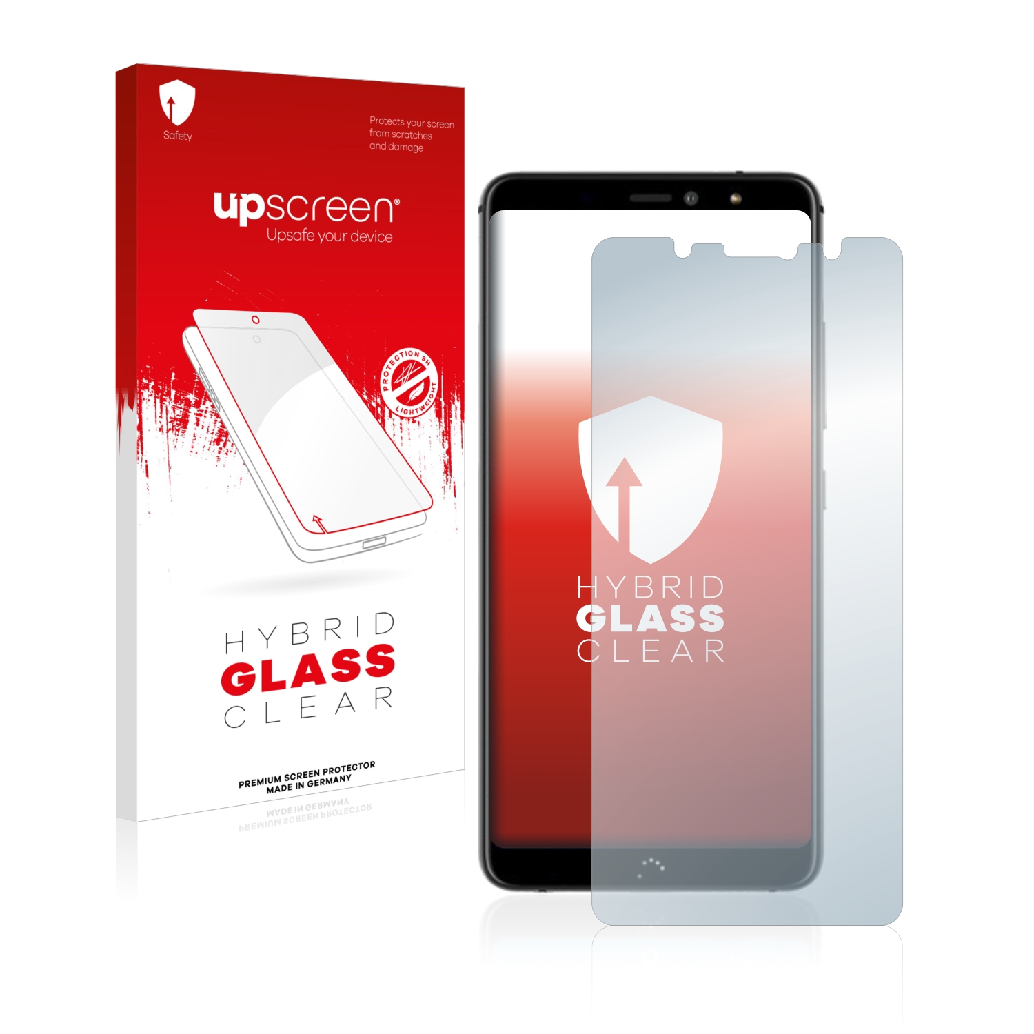 čirá skleněná fólie upscreen Hybrid Glas pro BQ Aquaris X2 Pro