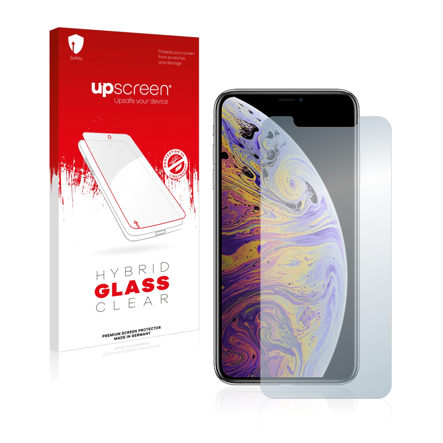 čirá skleněná fólie upscreen Hybrid Glas pro Apple iPhone Xs Max